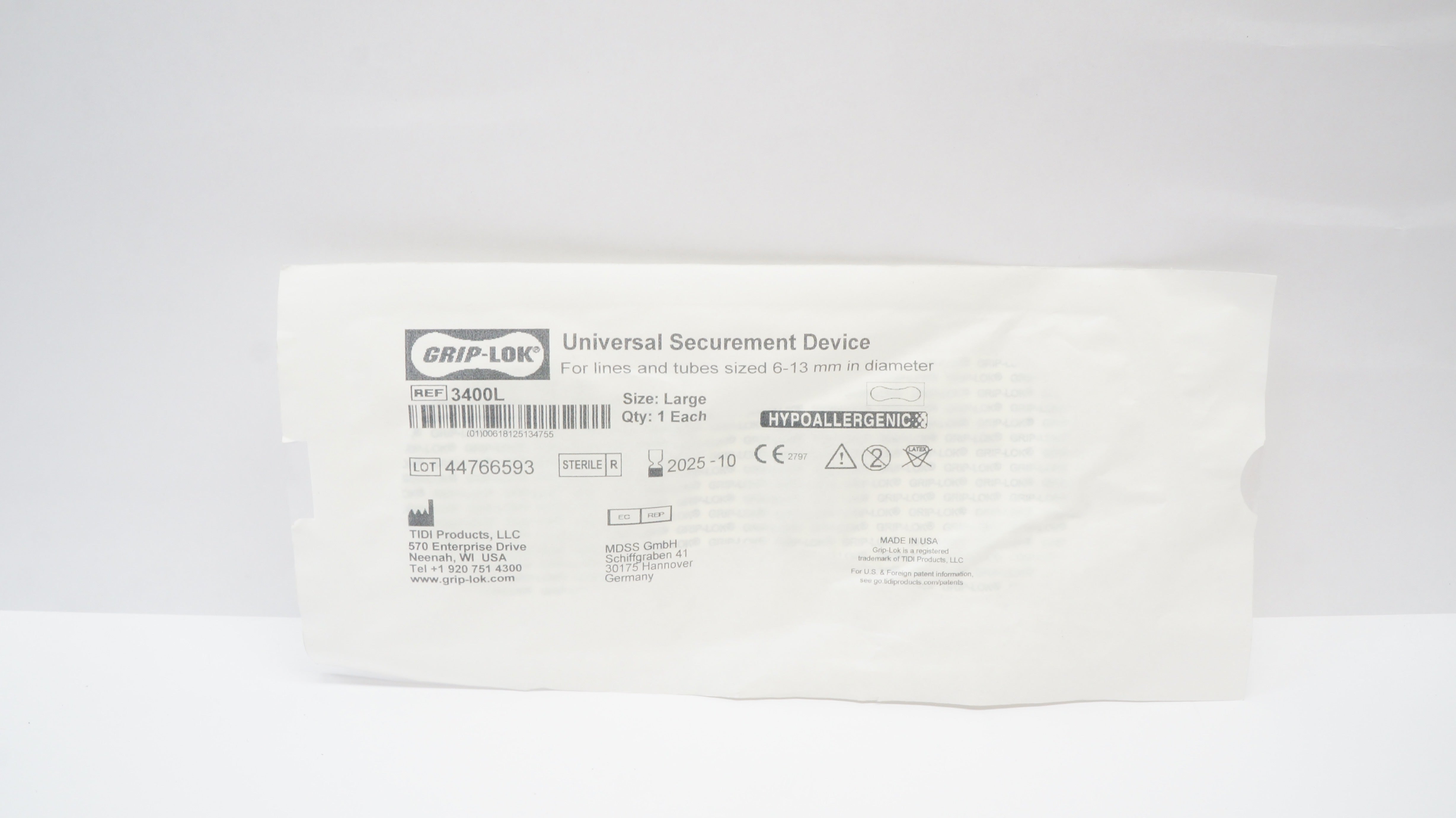 TIDI Products 3400L Grip-Lok Universal Securement Device, Large