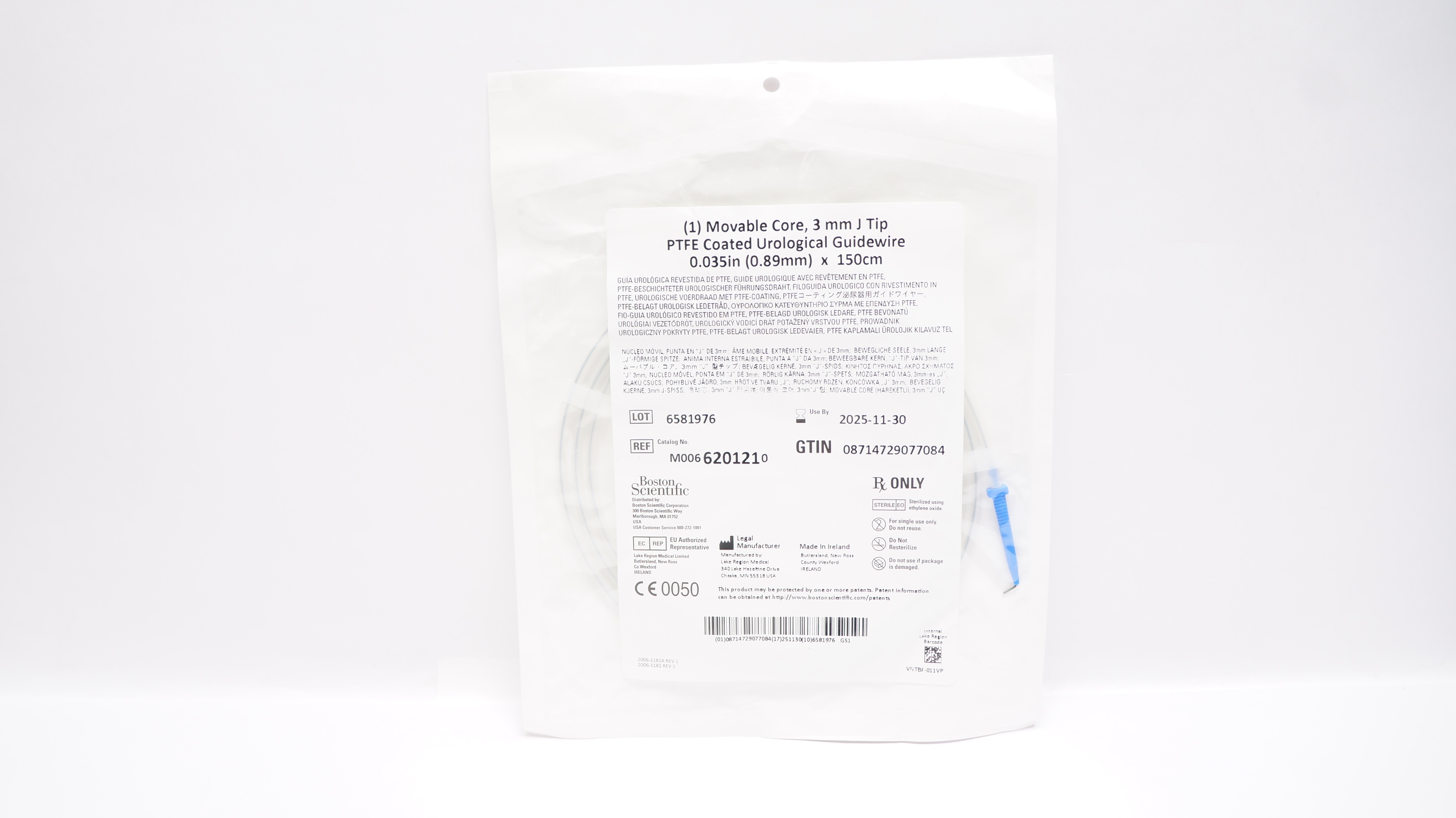 Boston Scientific 620121 Coated Urological Guidewire, 0.035In x 150cm