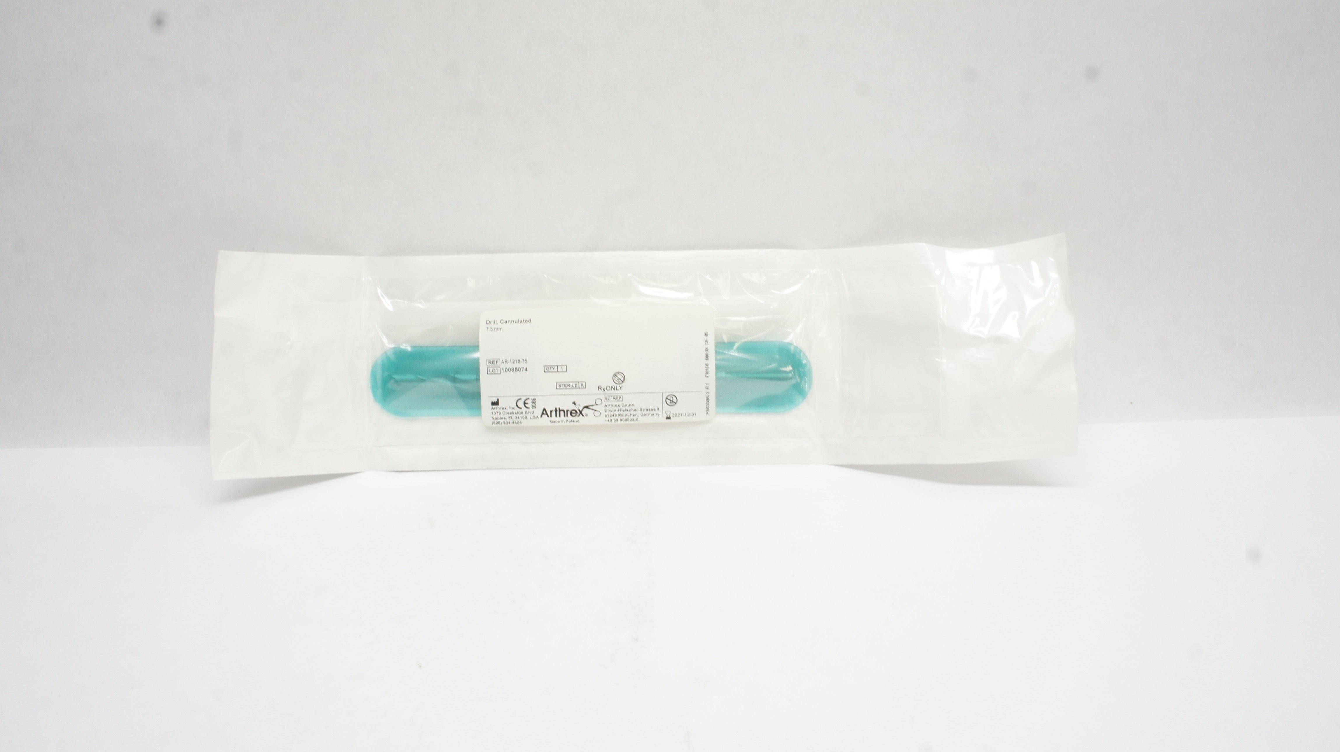 Arthrex AR-1218-75 Cannulated Drill 7.5mm (x)