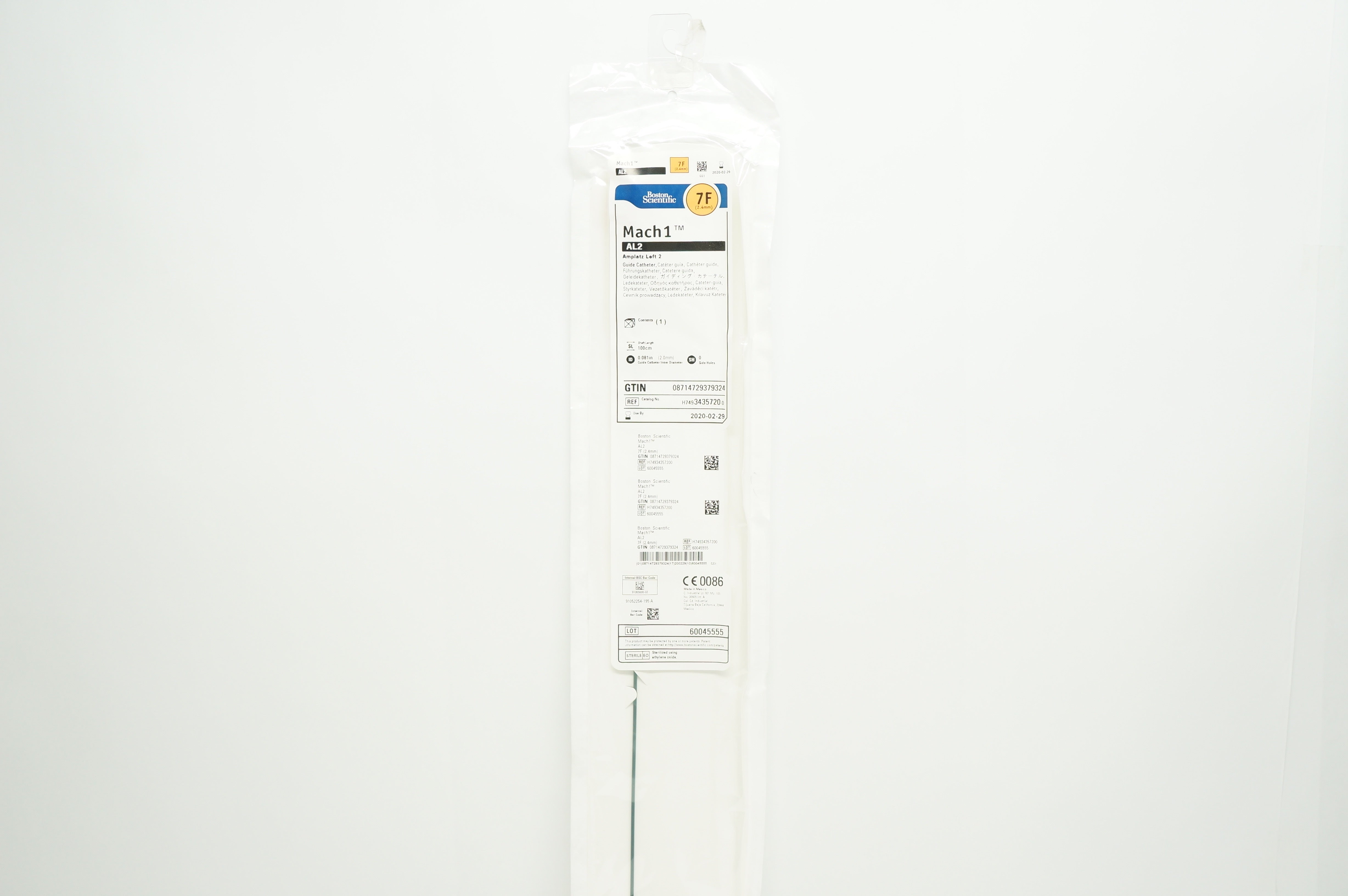 Boston Scientific 3435720 Mach1 AL2 Guide Cath. 7F (x)