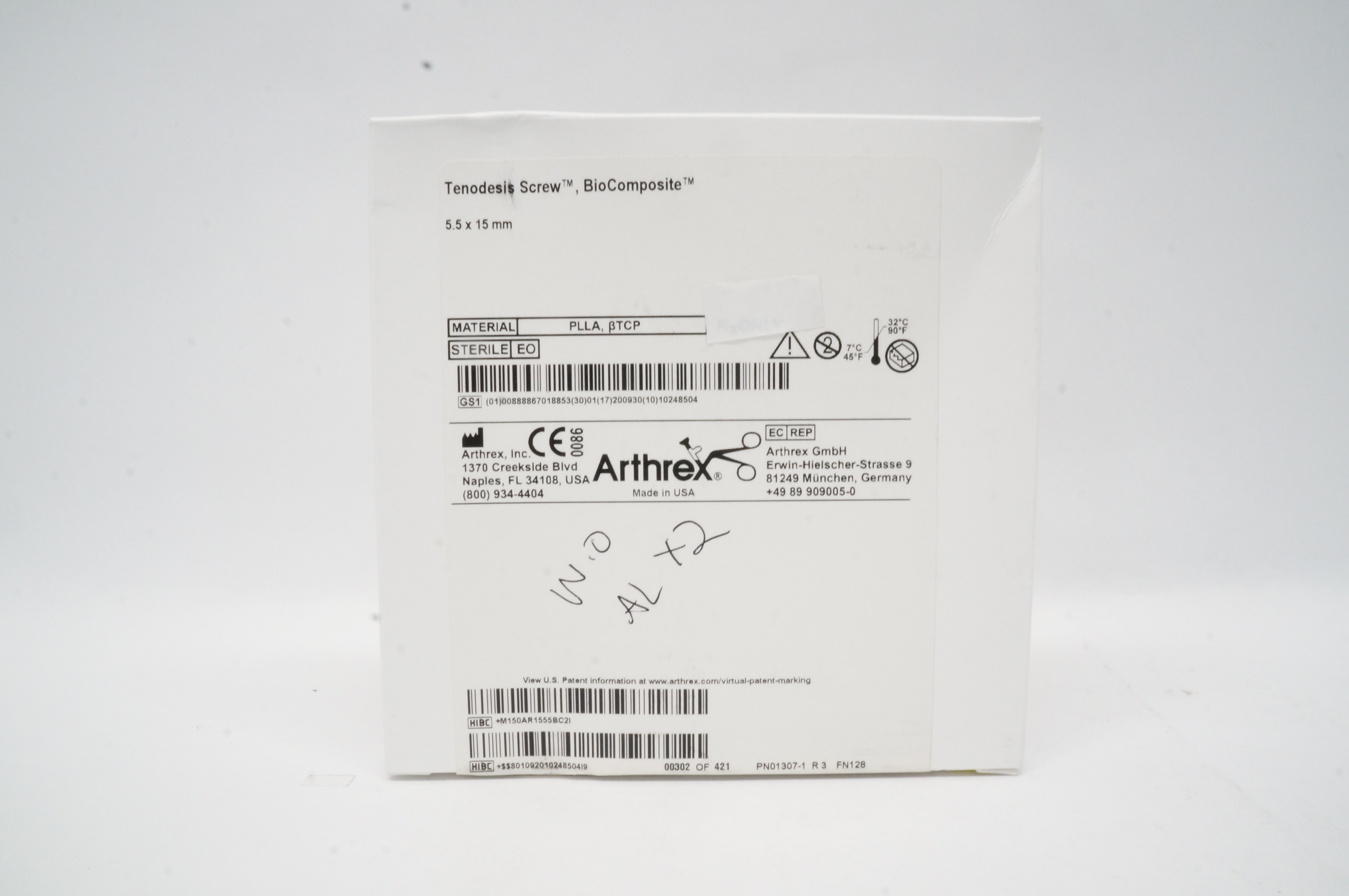 Arthrex AR-1555BC Tenodesis Screw, BioComposite 5.5mm x 15mm (x)