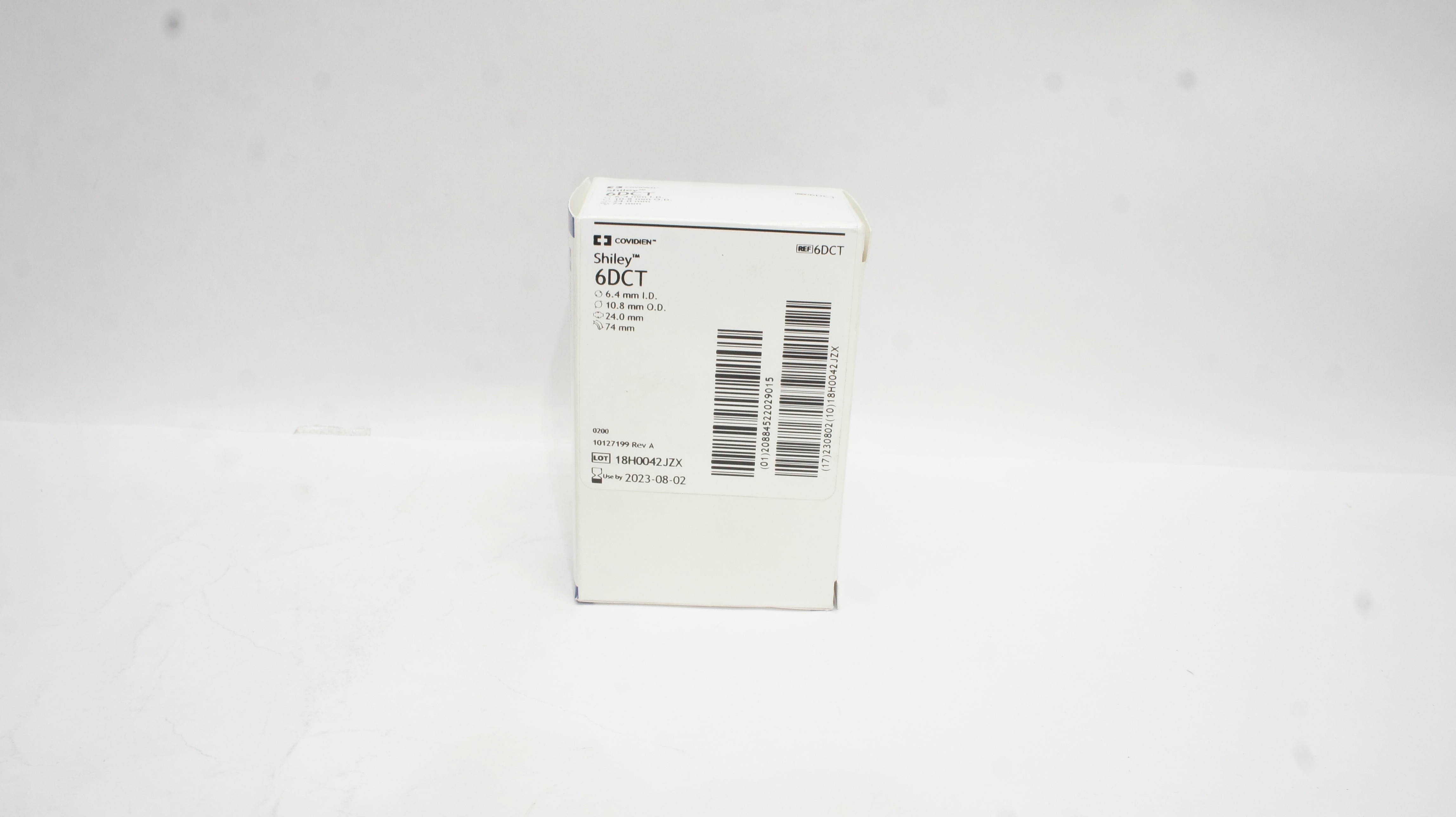 Covidien 6DCT Shiley Tracheostomy Tube Cuffed 6.4 ID x 10.8 OD x 24.0 x 74mm (x)