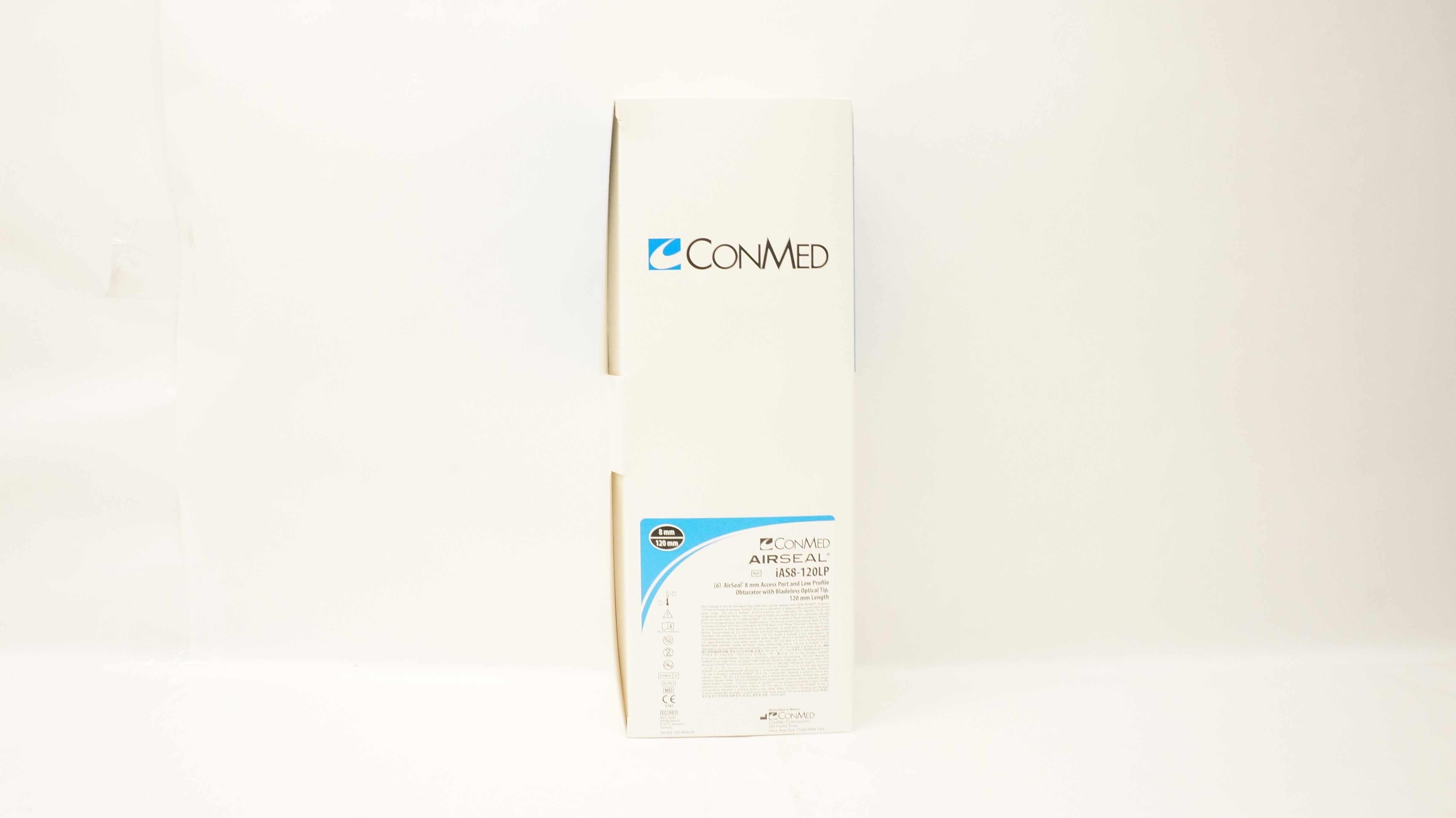 ConMed iAS8-120LP AirSeal Access Port & Low Profile Obturator 8 x120mm -Box of 6