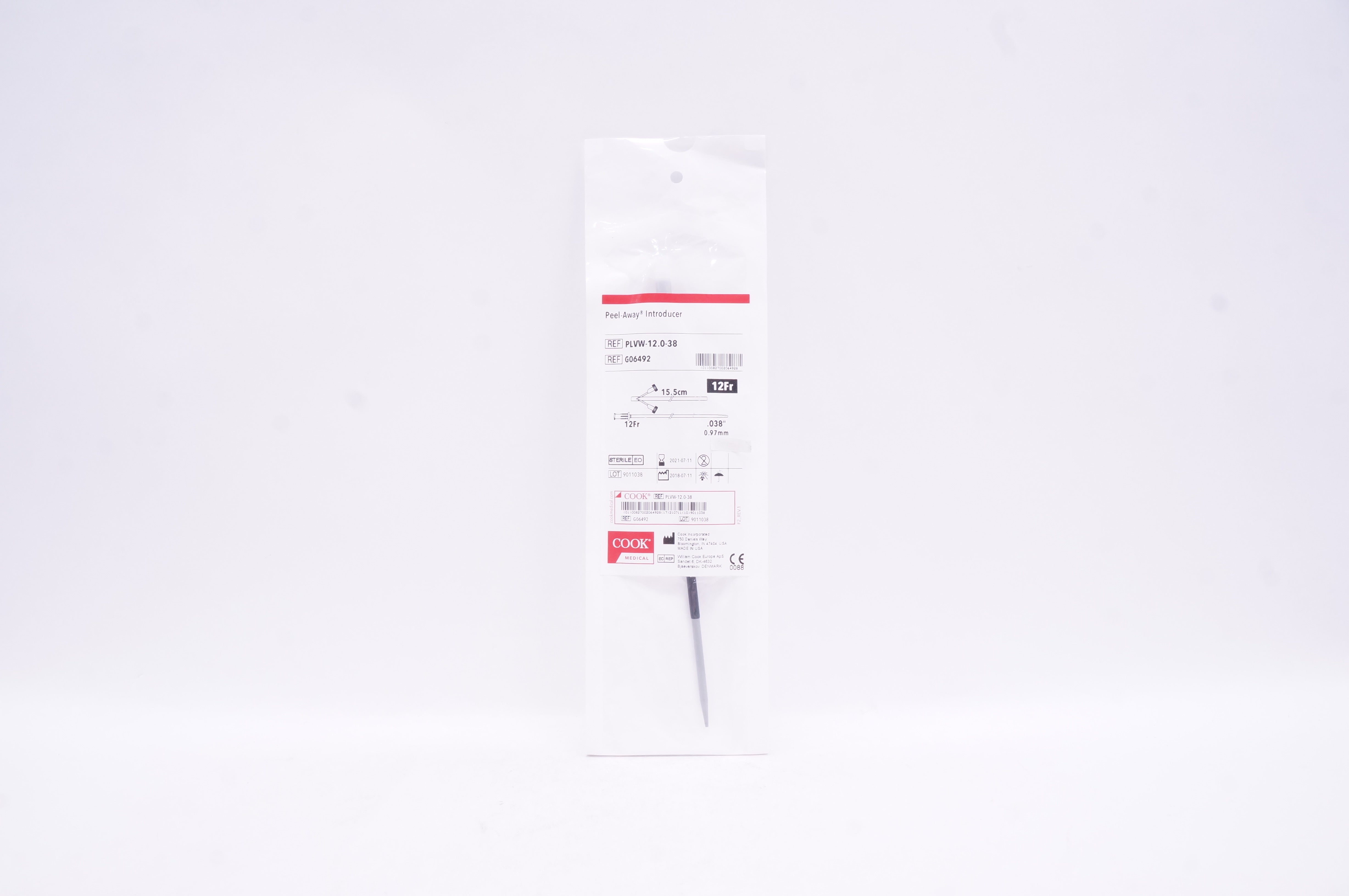 Cook Medical G06492 Peel-Away Introducer 12Fr x 15.5cm