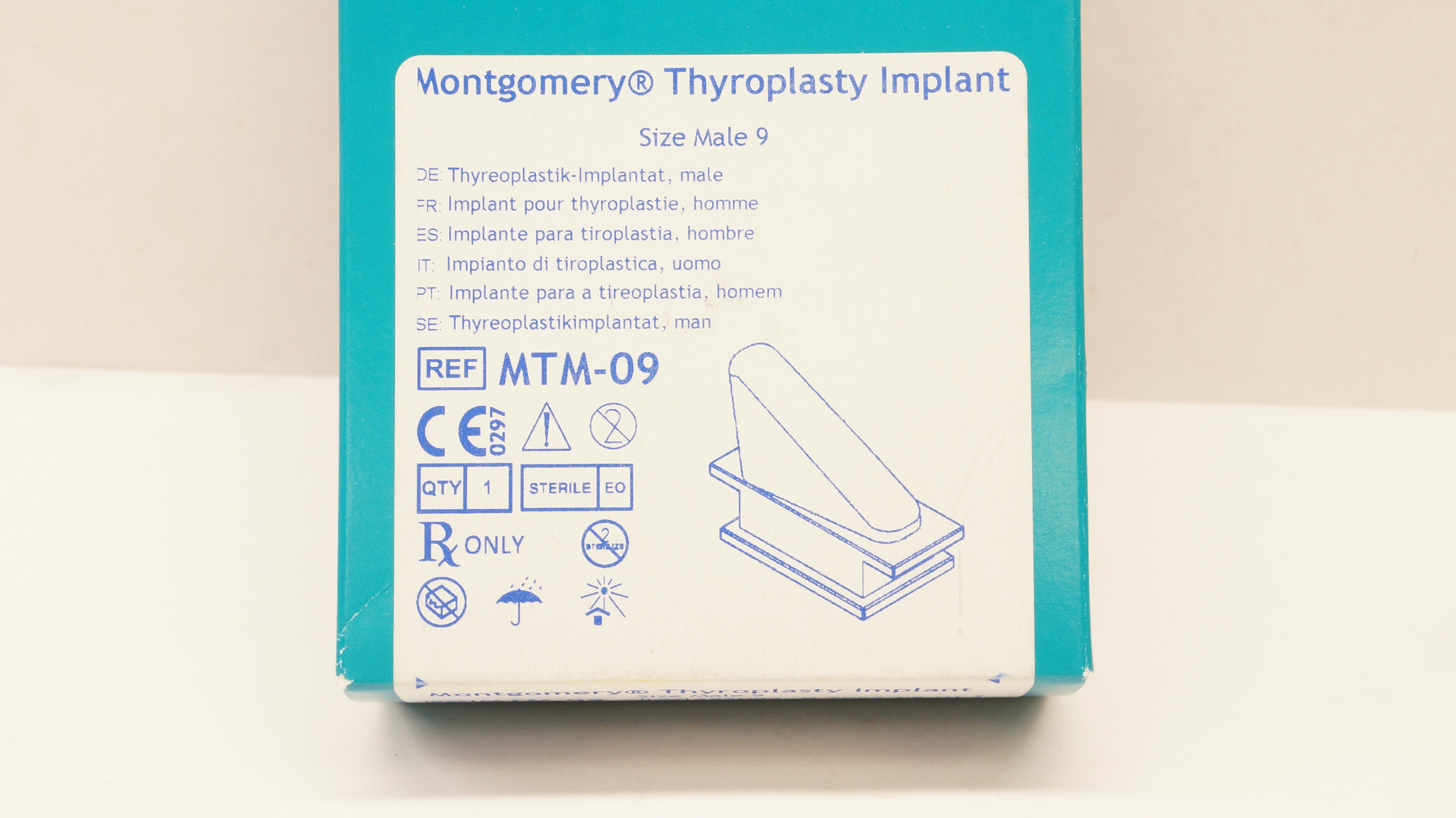 Boston Medical Products MTM-09 Montgomery Thyroplasty Implant Size - Male 9 (x)