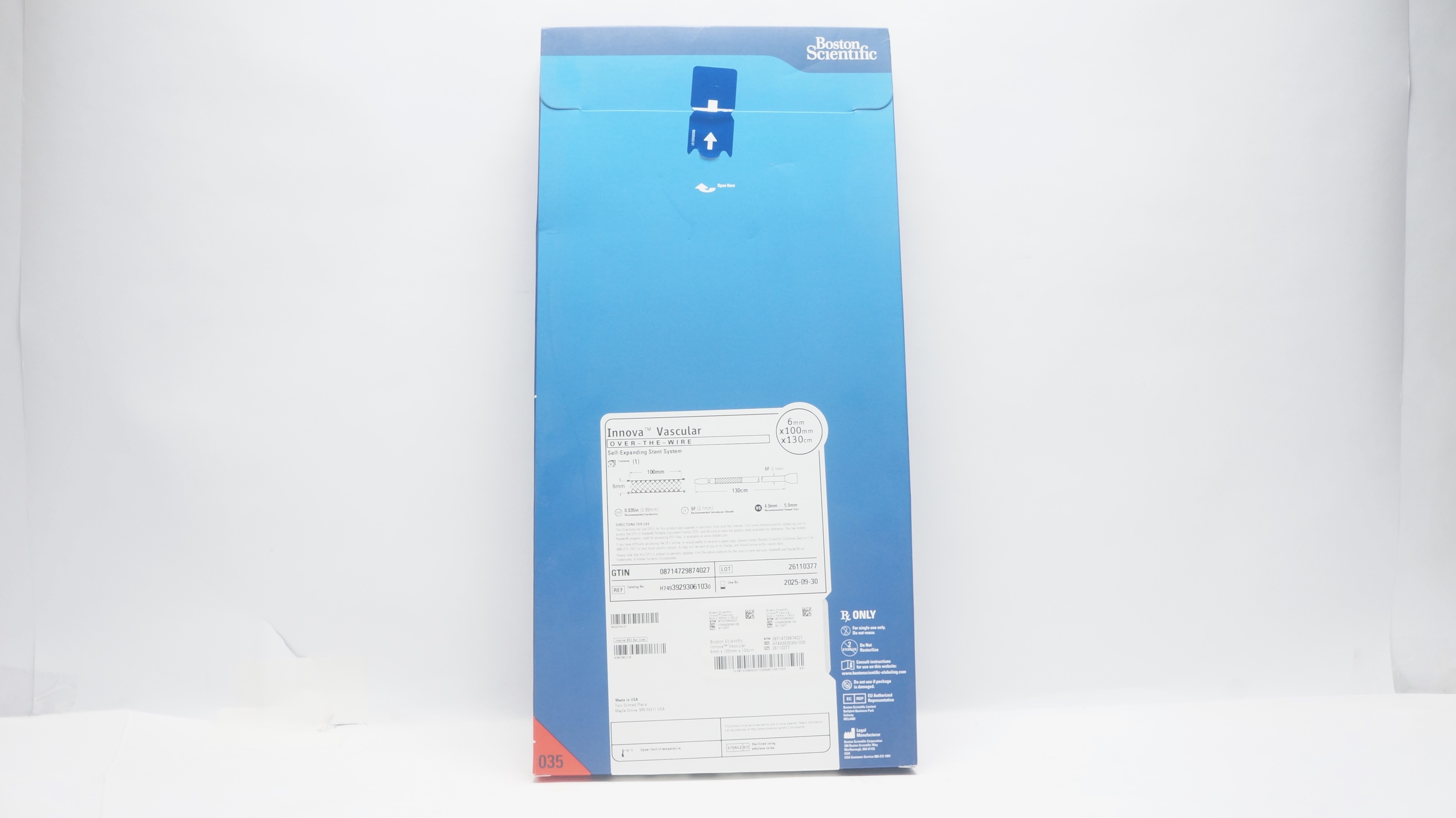 Boston Scientific H74939293061030 Self-Expanding Stnt System 6 x 100mm x 130cm