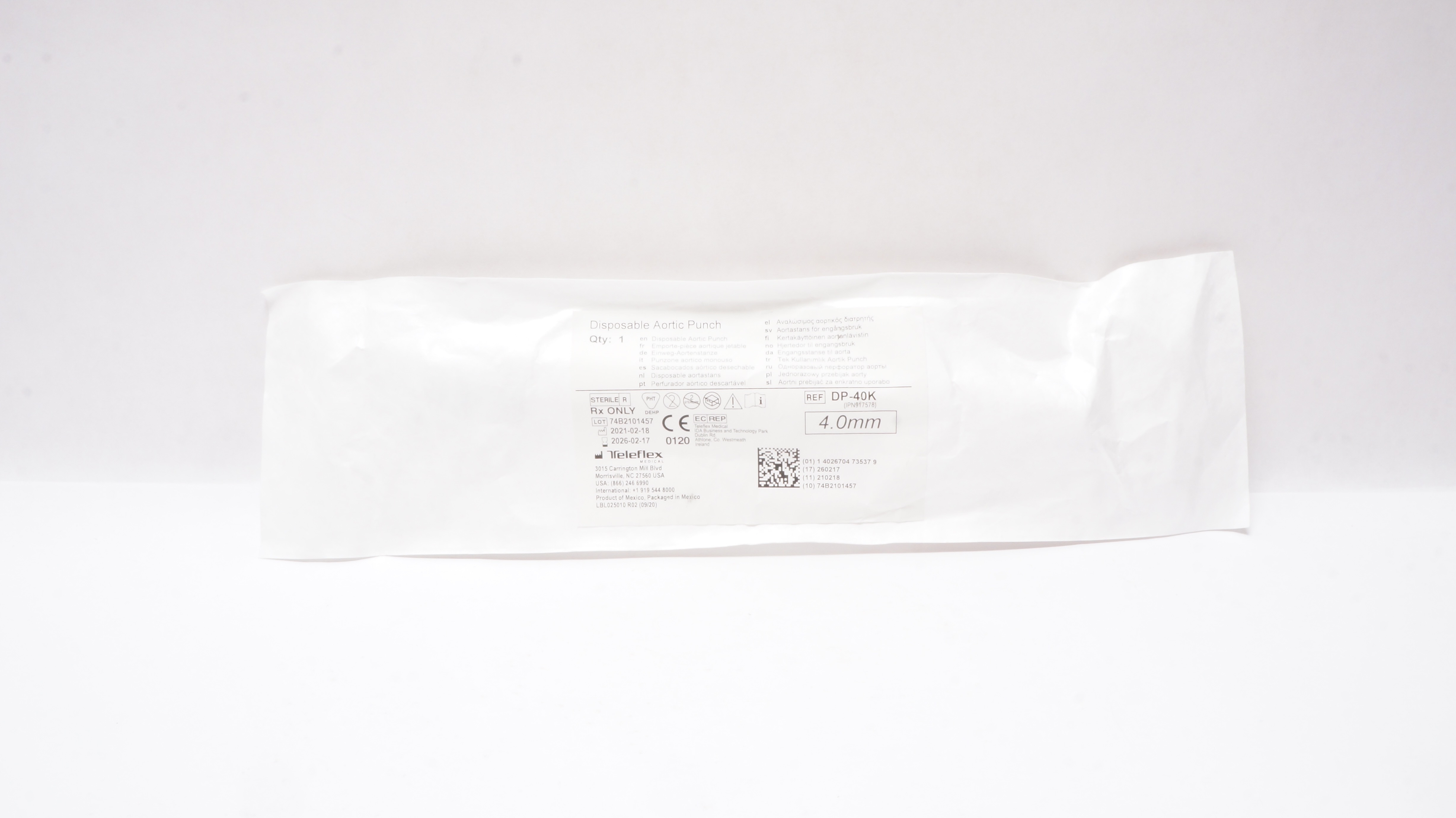 Teleflex DP-40K Disposable Aortic Punch 4.0mm