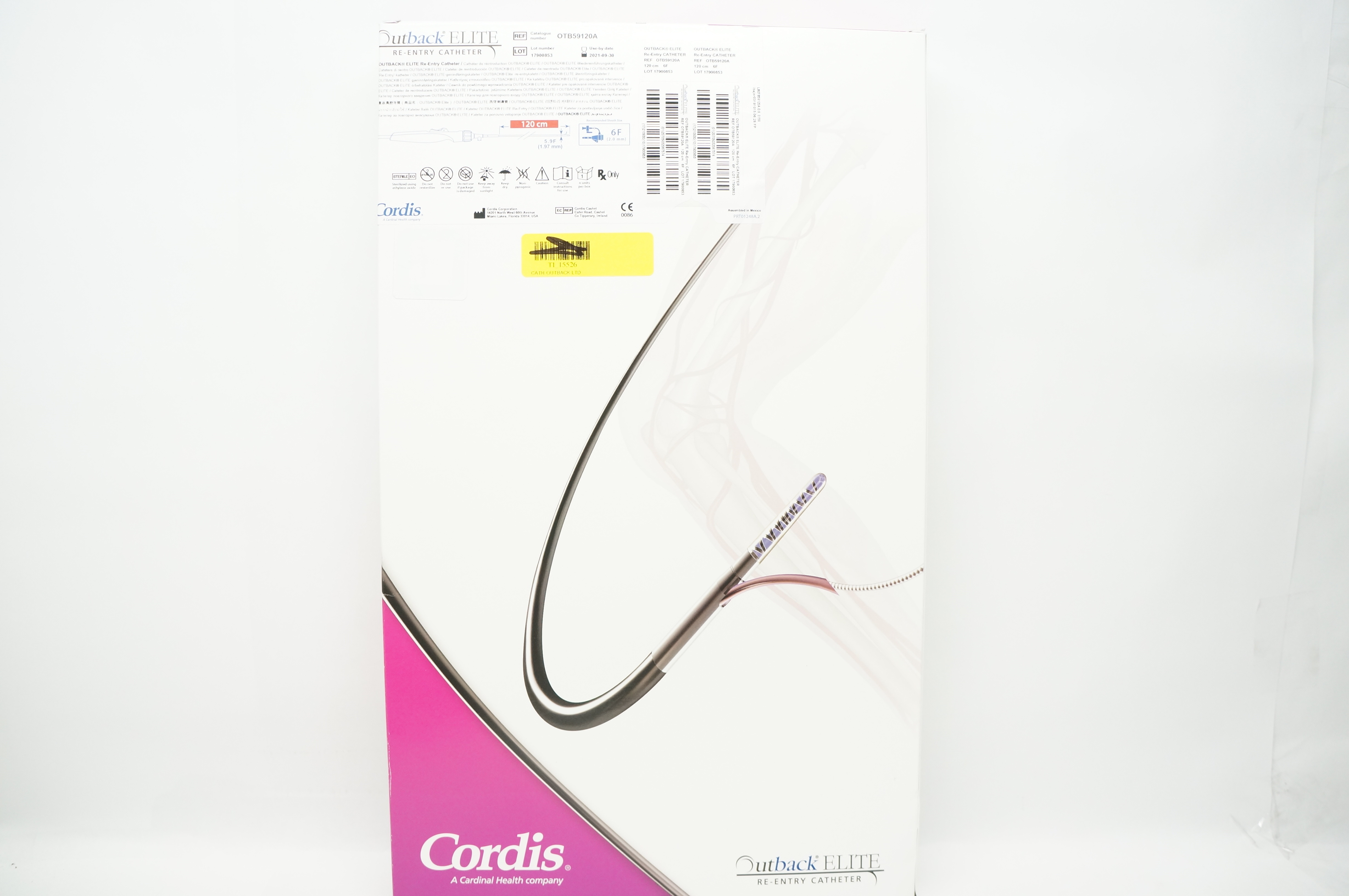 Cordis OTB59120A Outback ELITE Re-entry Cath. 6F x 120cm (x)