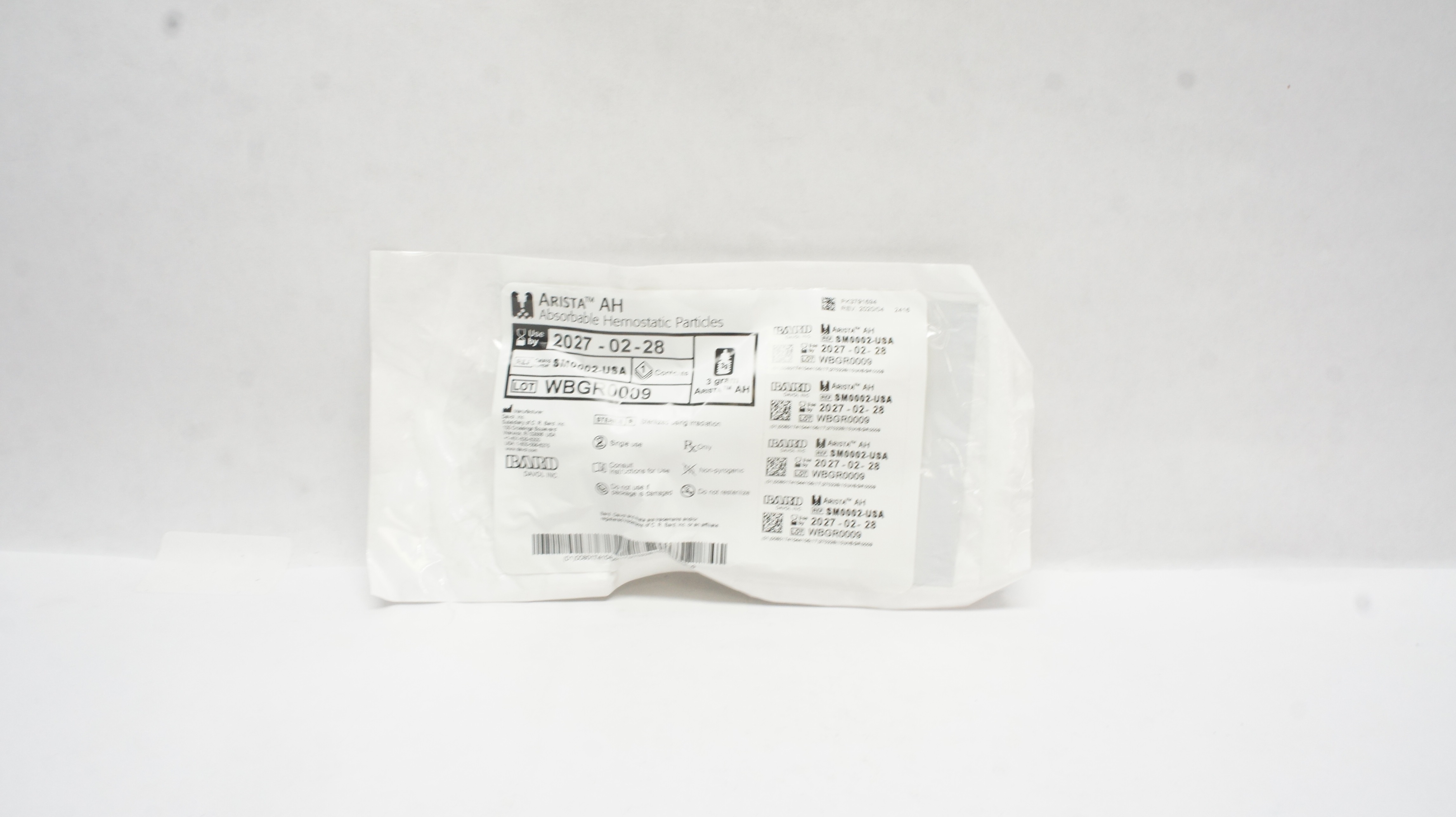 Bard SM0002-USA Arista AH Absorbable Hemostatic Particles