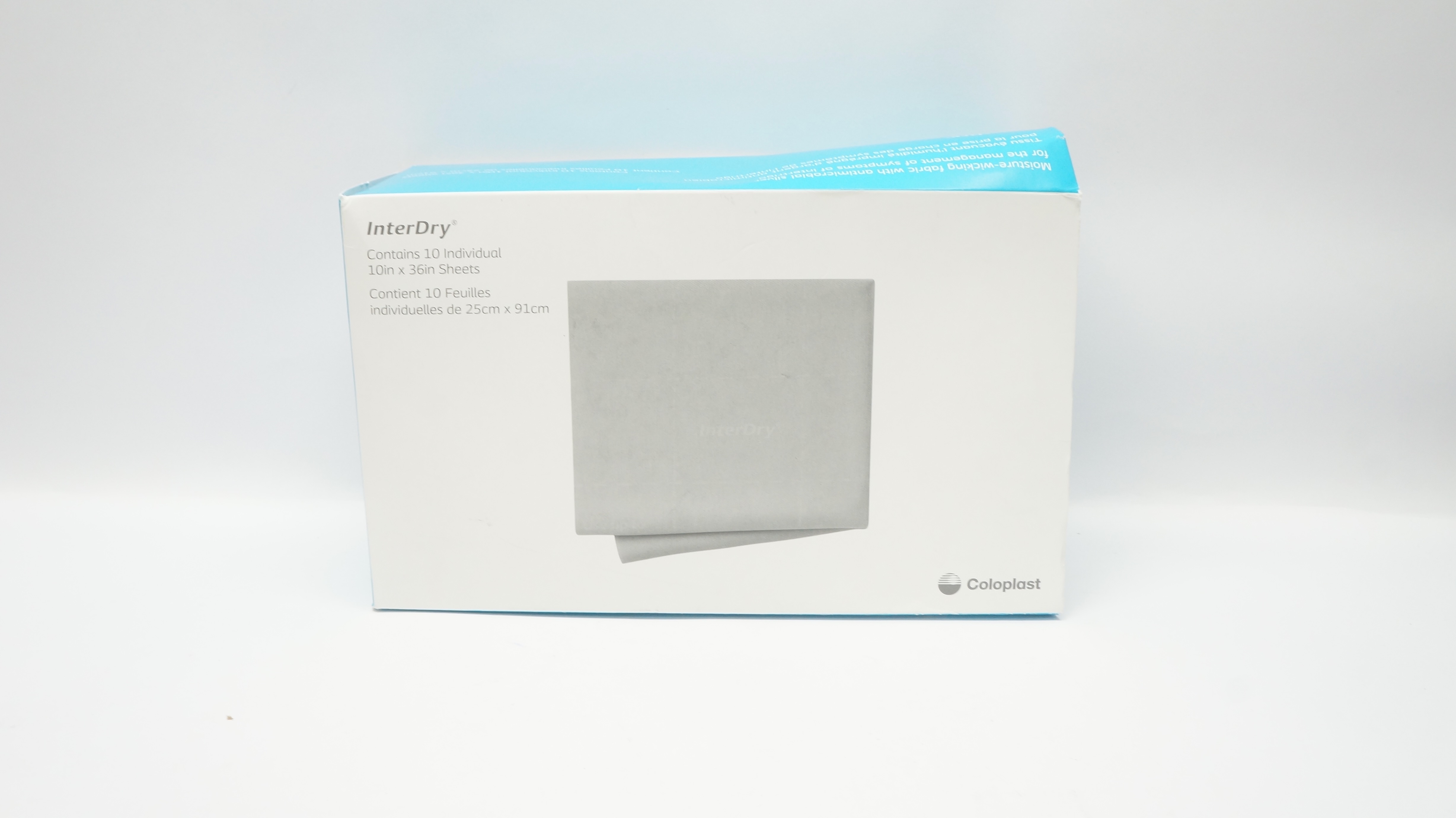 Coloplast 7912 InterDry Antimicrobial Silver 10inch x 36inch - Box of 10