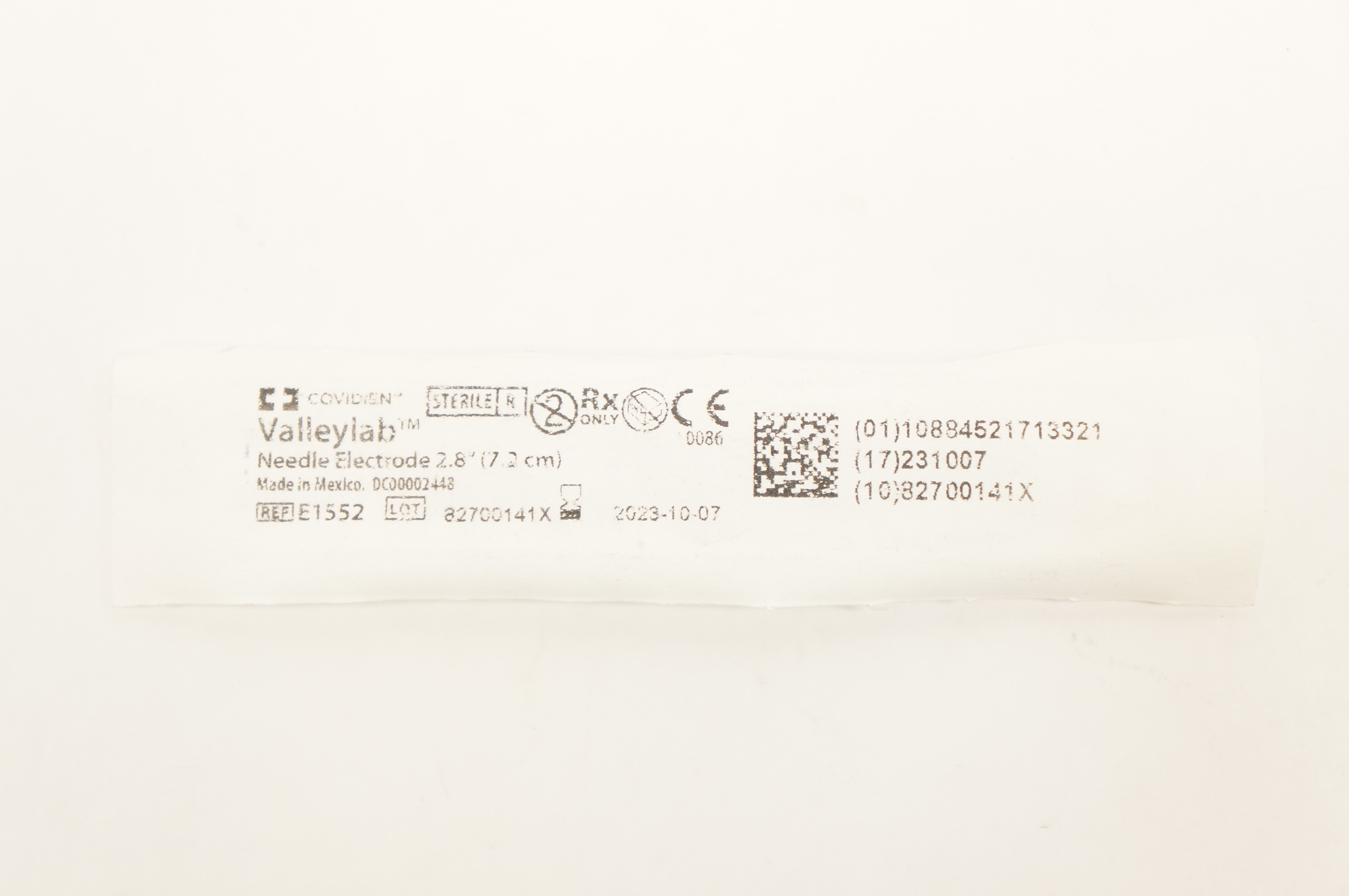 Covidien E1552 Valleylab Ndle Electrode 2.8inch