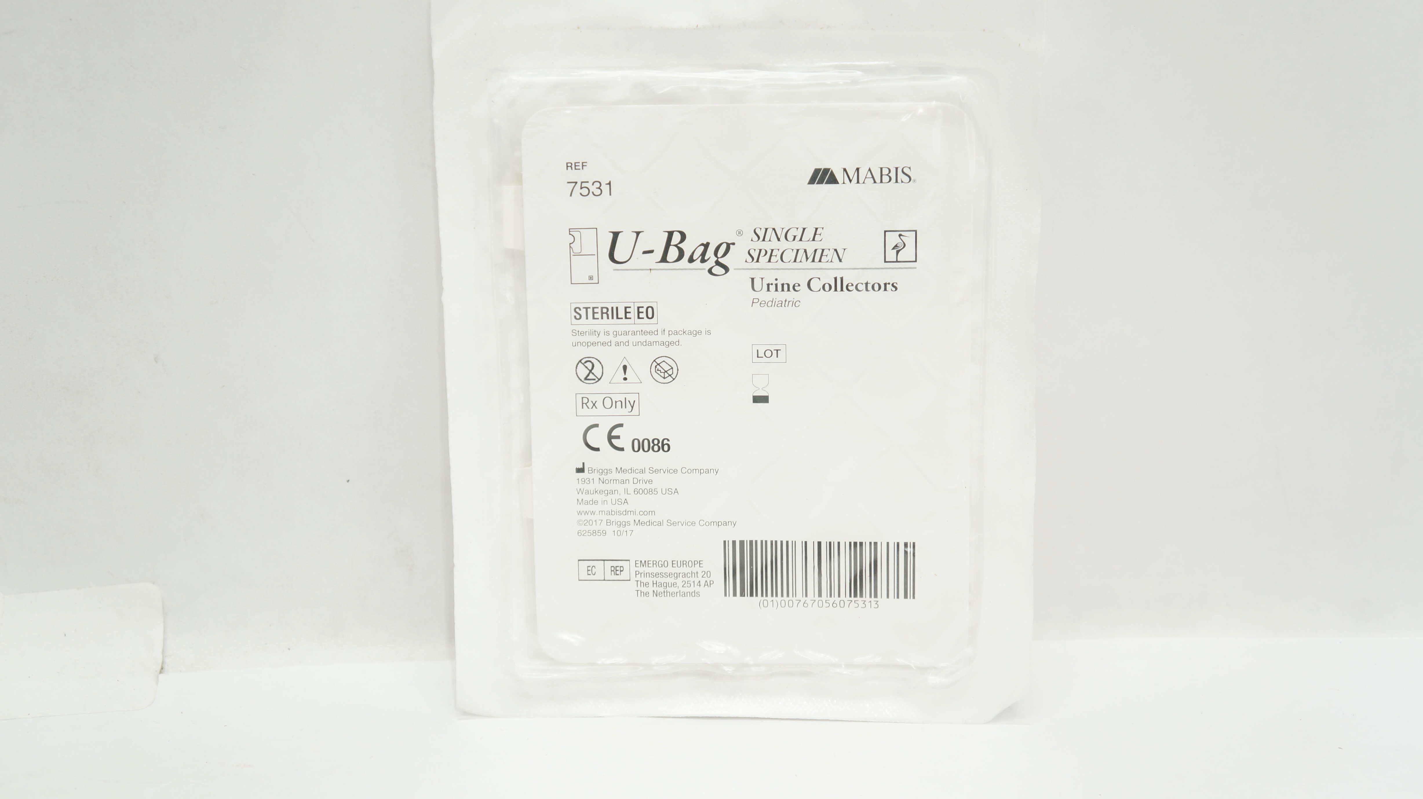 Briggs Medical 7531 Mabis U-Bag Pediatric Urine Collectors (x)