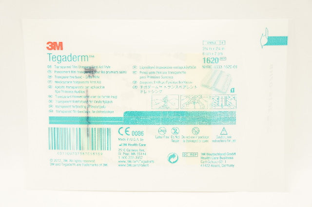 3M 1620 Tegaderm Transparent Film Dressing First Aid Style 2 3/8 x 2 3/4inch (x)