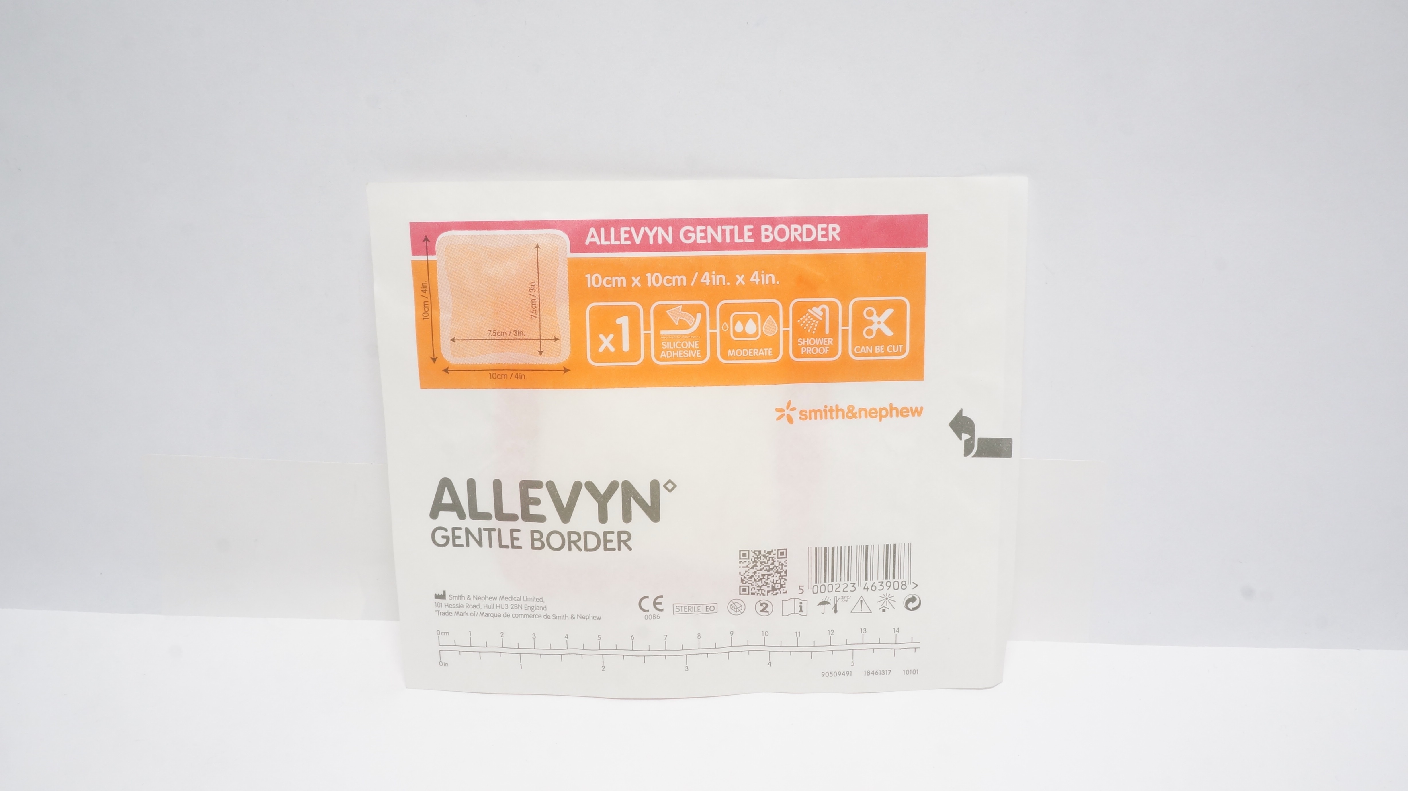 Smith&Nephew 66800270 Allevyn Gentle Border 4inch x 4inch (x)