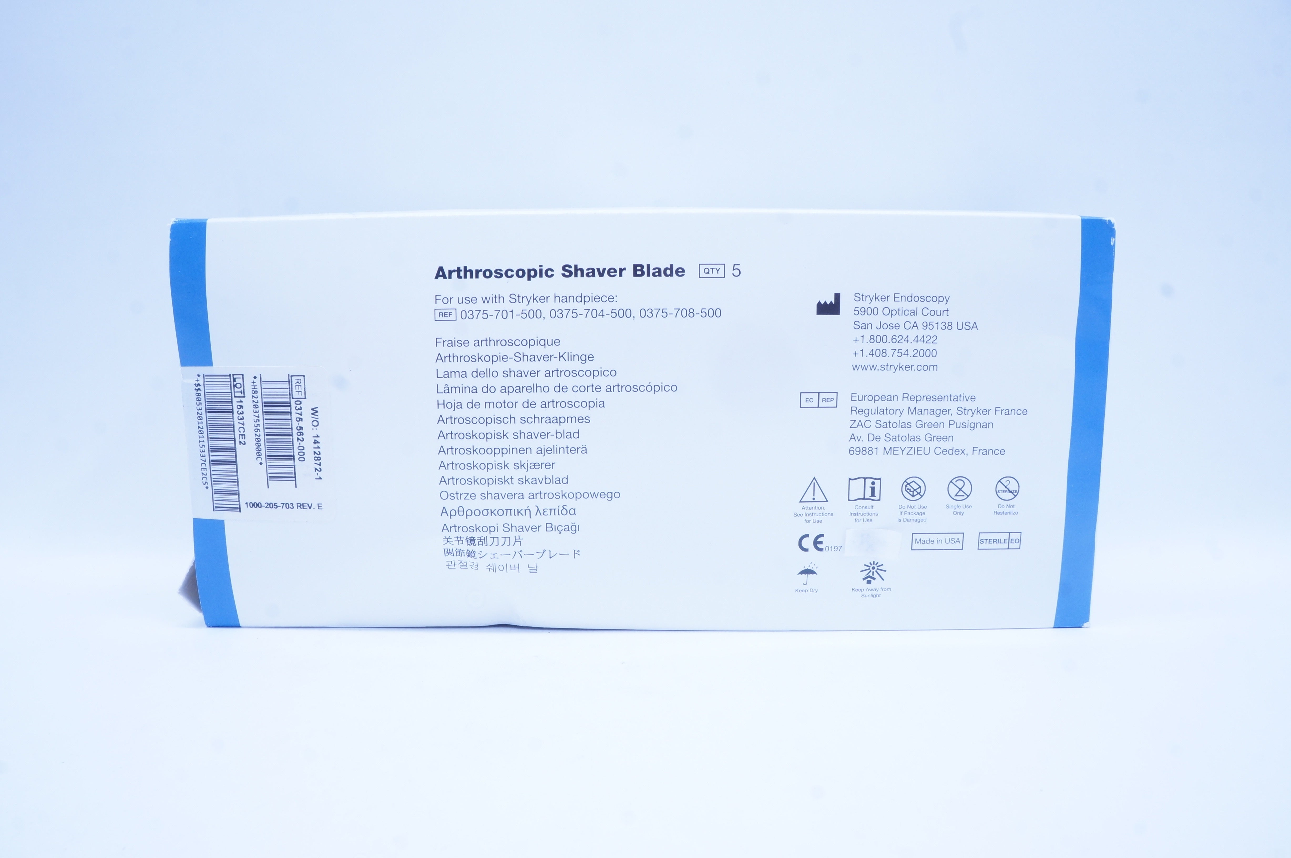 Stryker 0375-562-000 Formula Arthroscopic Shaver Blade 5.5mm (x) - Box of 5
