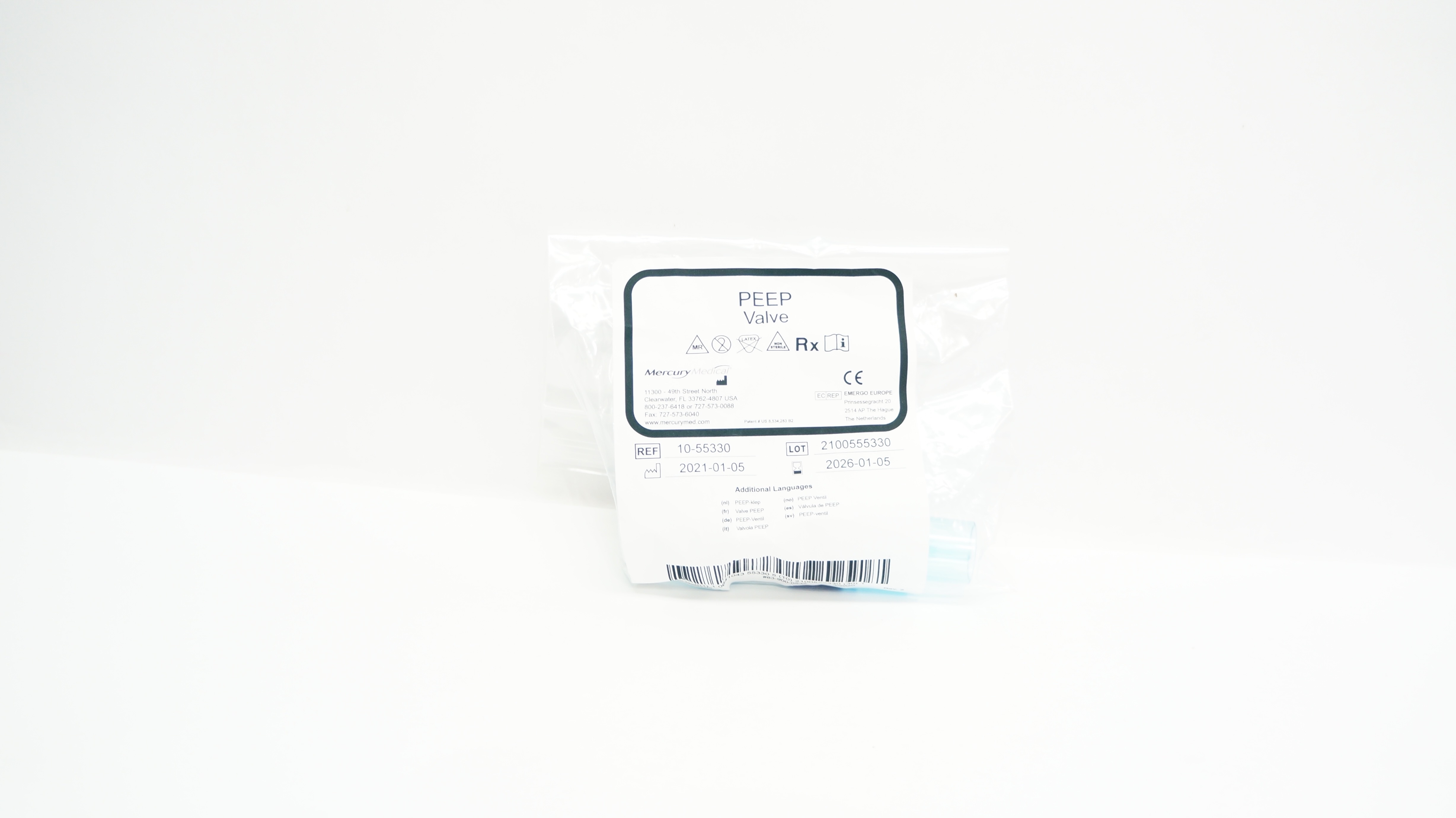 Mercury Medical 10-55330 PEEP Valve