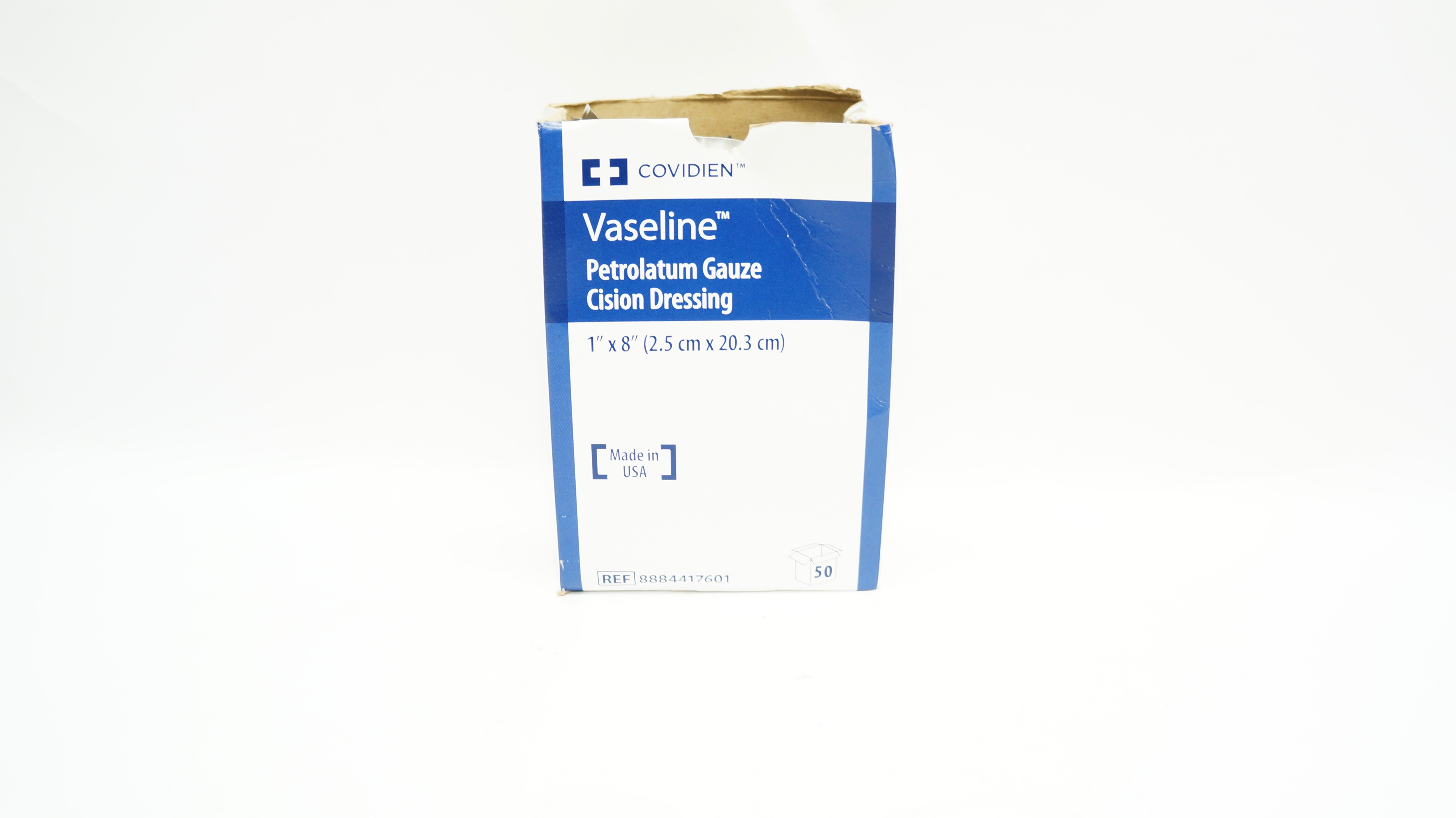 Covidien 8884417601 Vaseline Petrolatum Gauze Cision 1 x 8inch - Box of 34