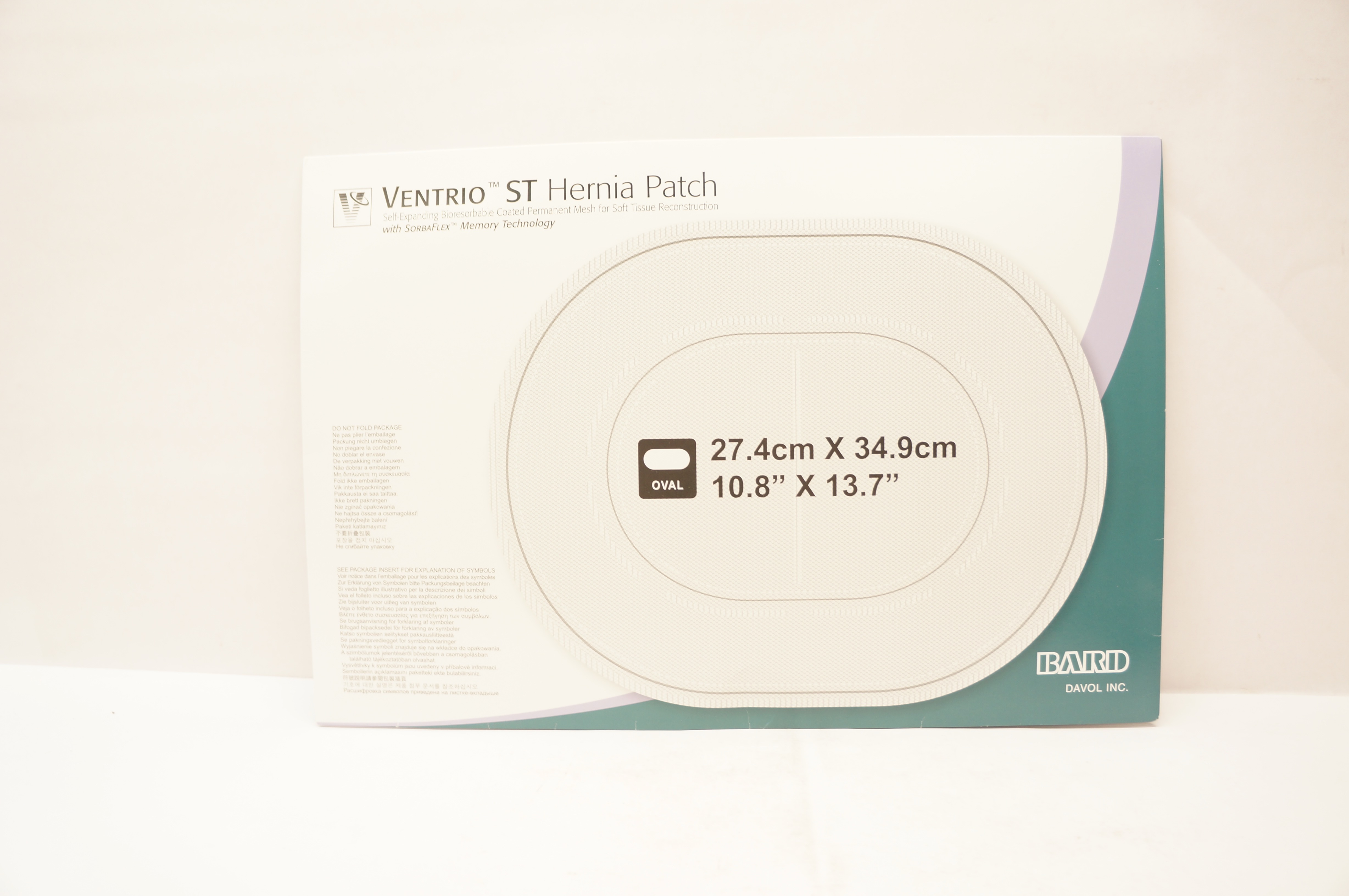 Bard 5950090 Ventrio ST Hernia Patch 10.8inch x 13.7inch (x)