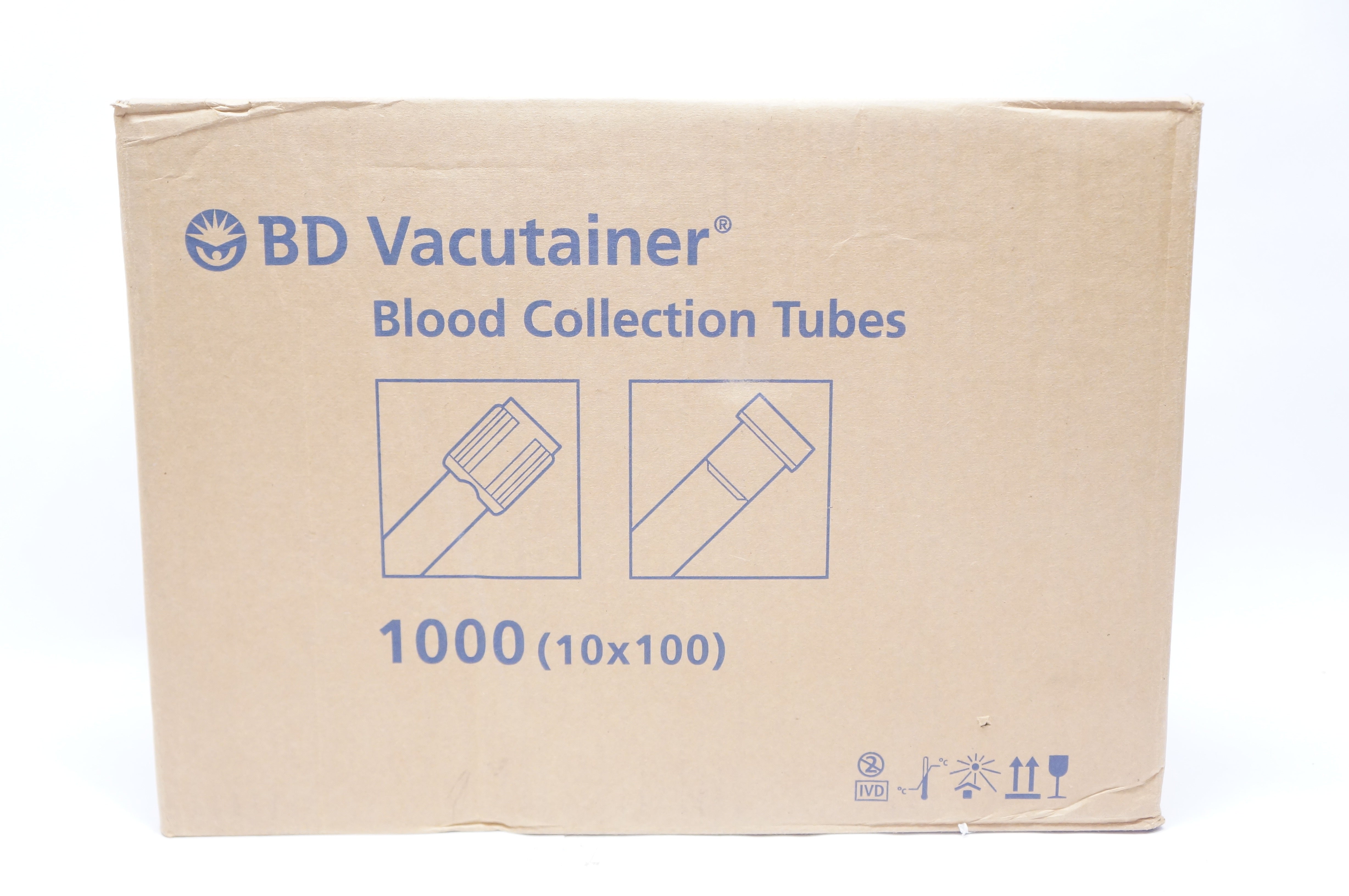 BD 367841 Vacutainer Venous Blood Collection Tube 13 x 75mm 2 mL - Case of 1000