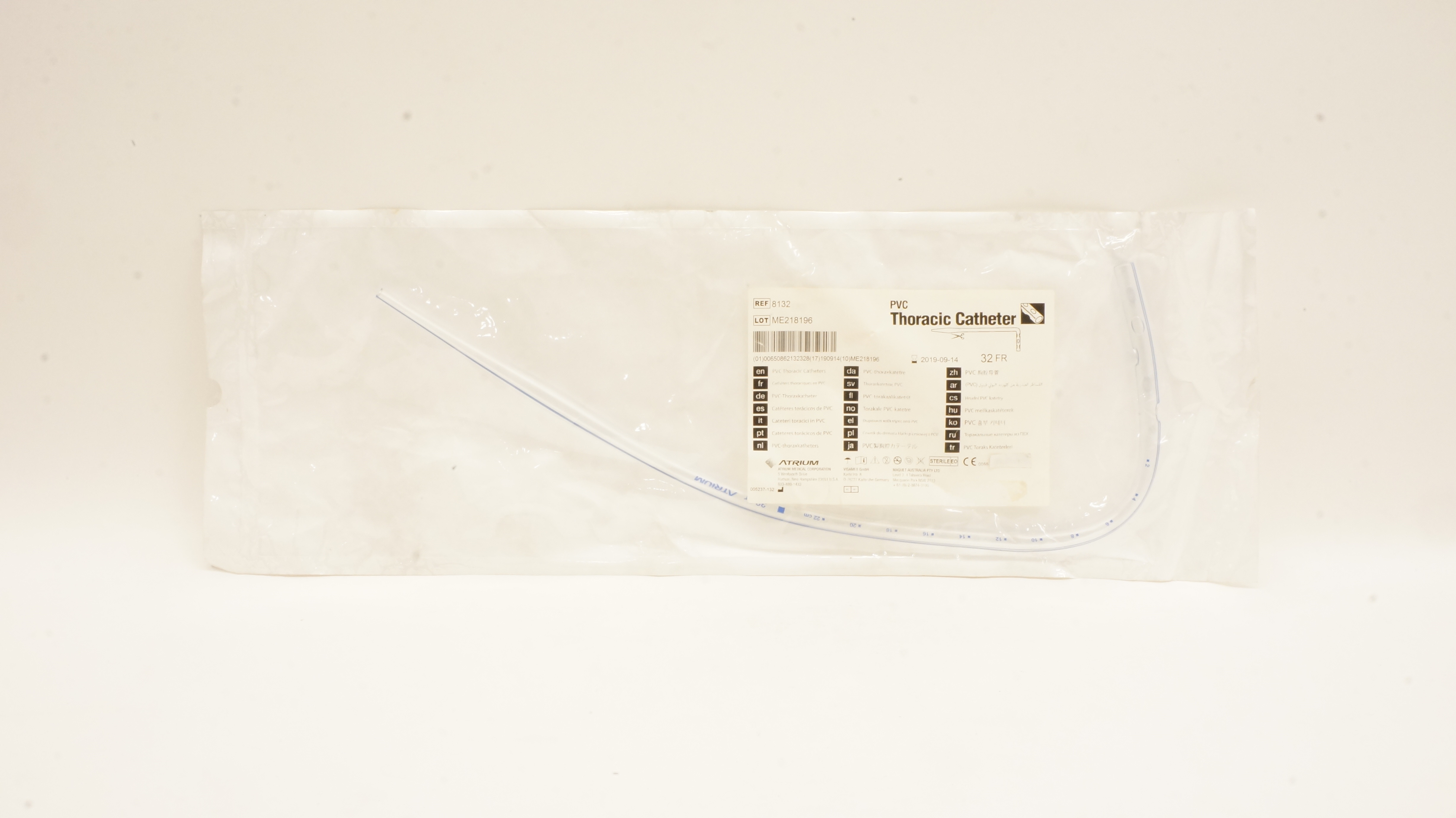 Atrium 8132 PVC Thoracic Cath. 32FR (x)