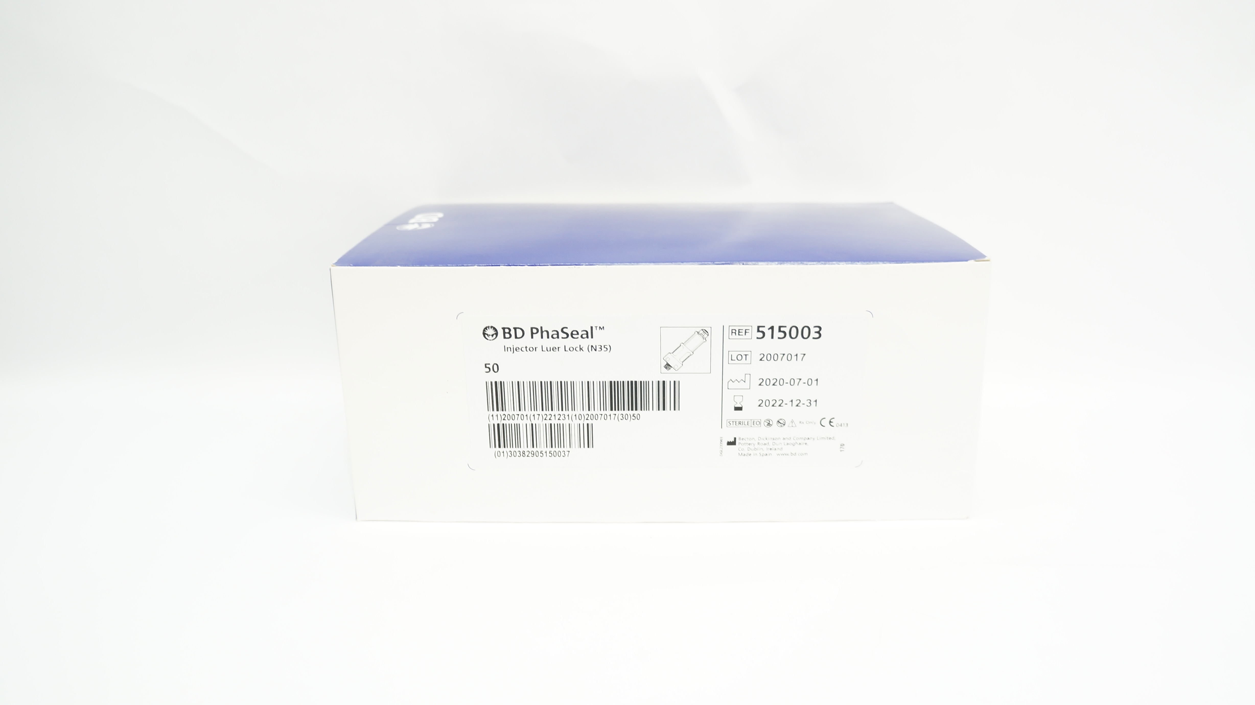 BD 515003 PhaSeal Injector Luer Lock (x) - Box of 50
