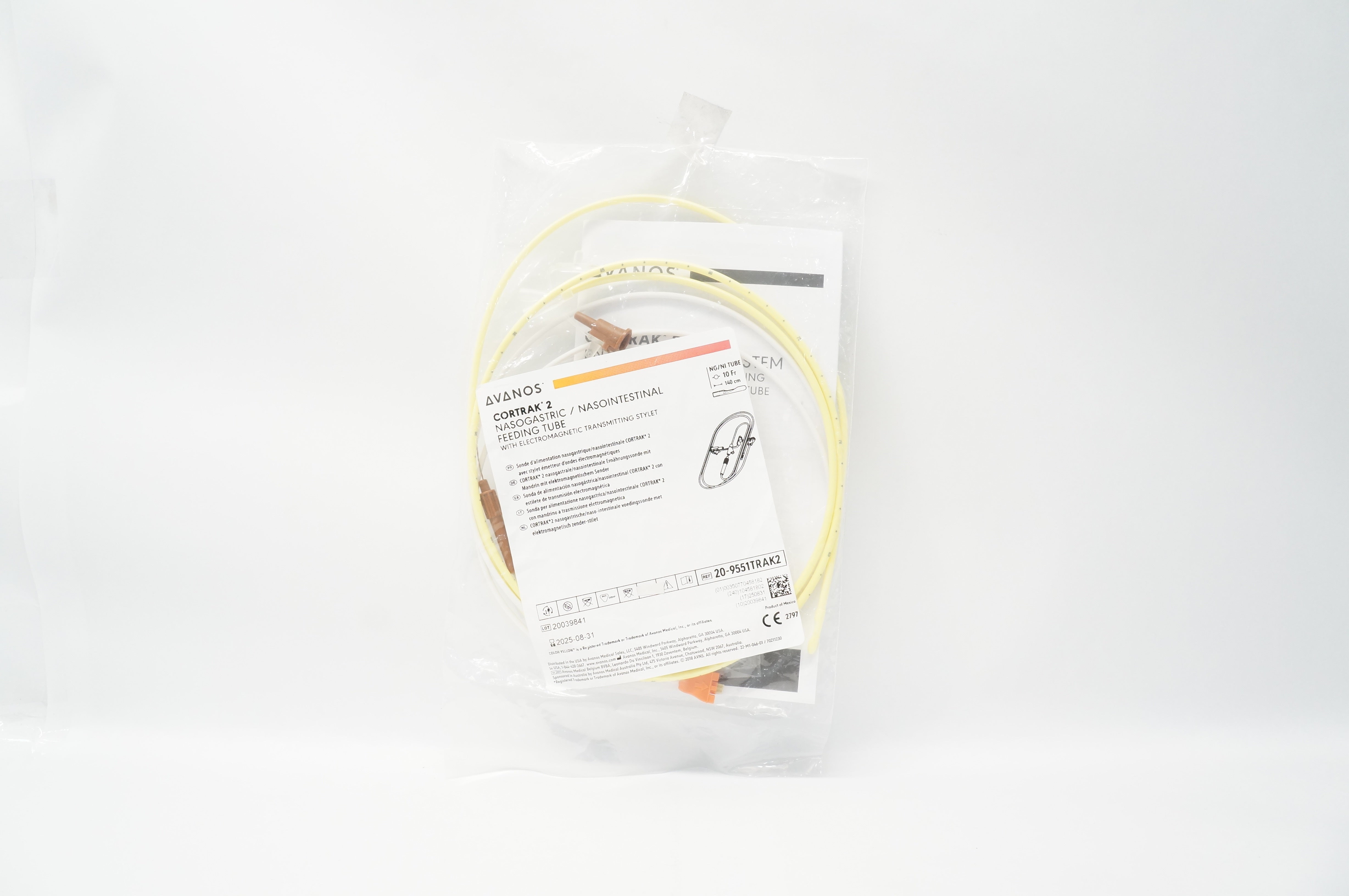 Avanos 20-9551TRAK2 2 Nasogastric Feeding Tube 10 Fr x 140cm