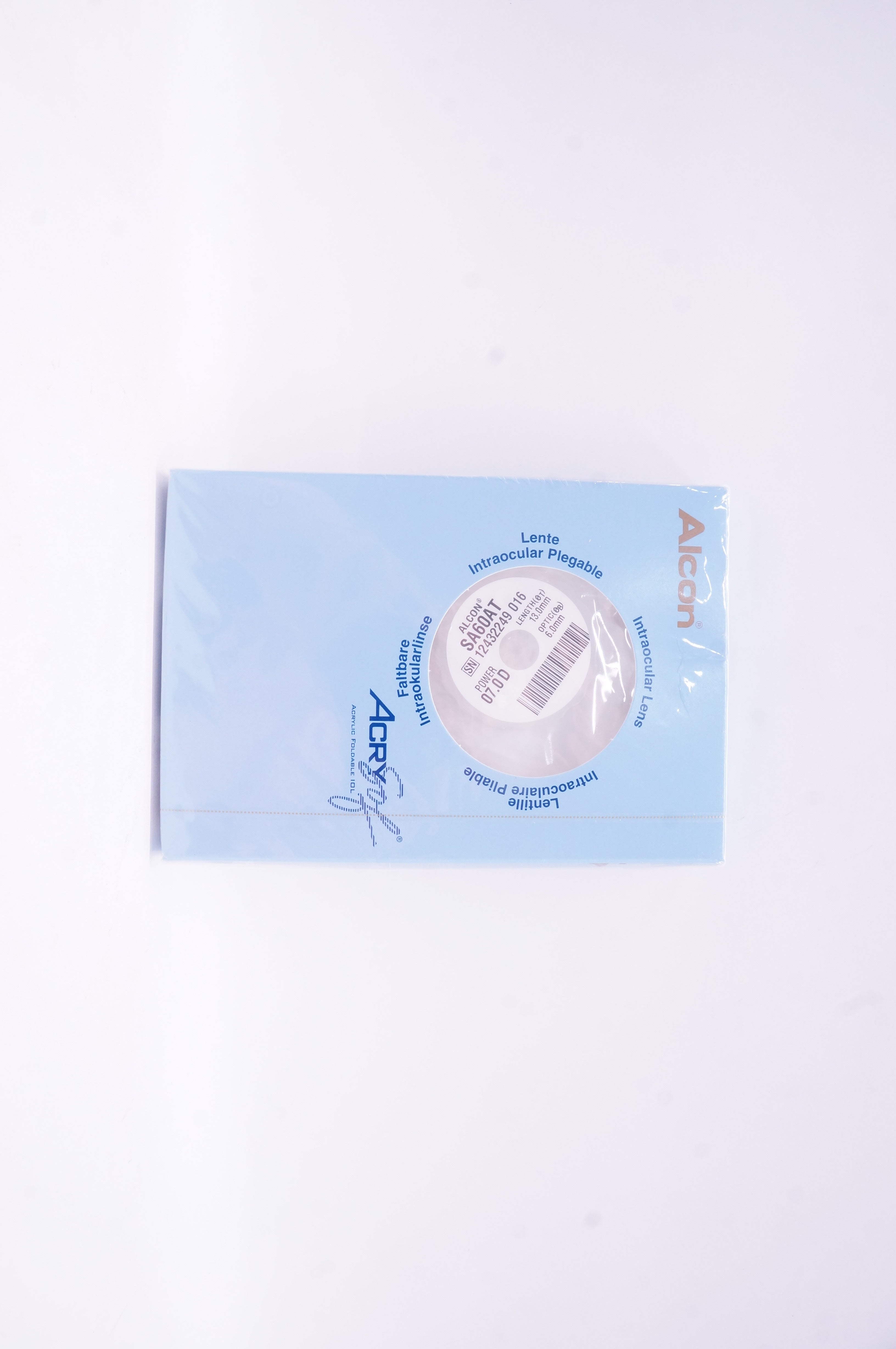 Alcon SA60AT AcrySof Acrylic Foldable IOL 07.0D, Length 13.0mm, Optic 6.0mm (x)