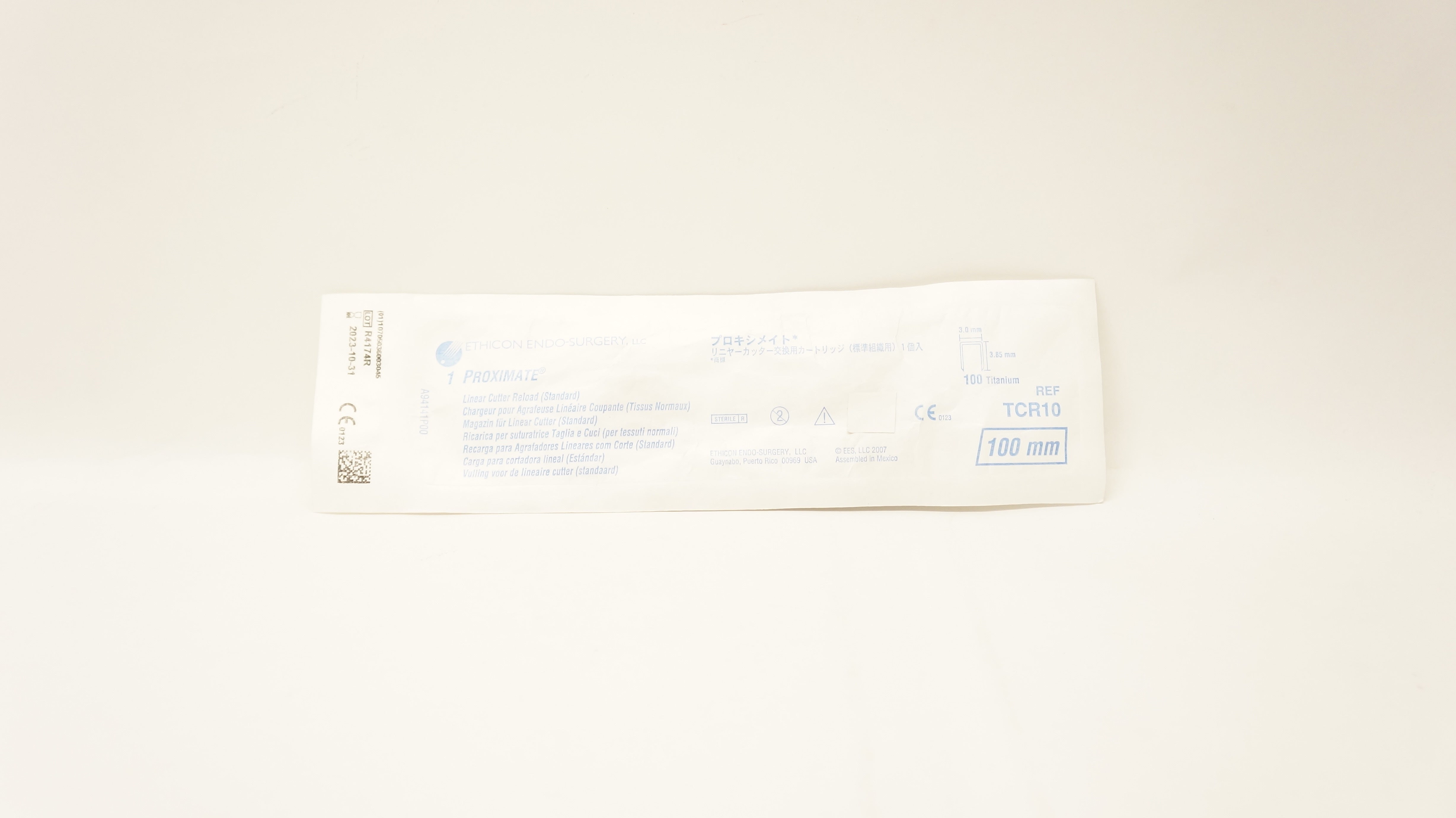 Ethicon TCR10 Endo-Surgery Proximate Linear Cuffer Reload 100mm 3.0mm x 3.85mm