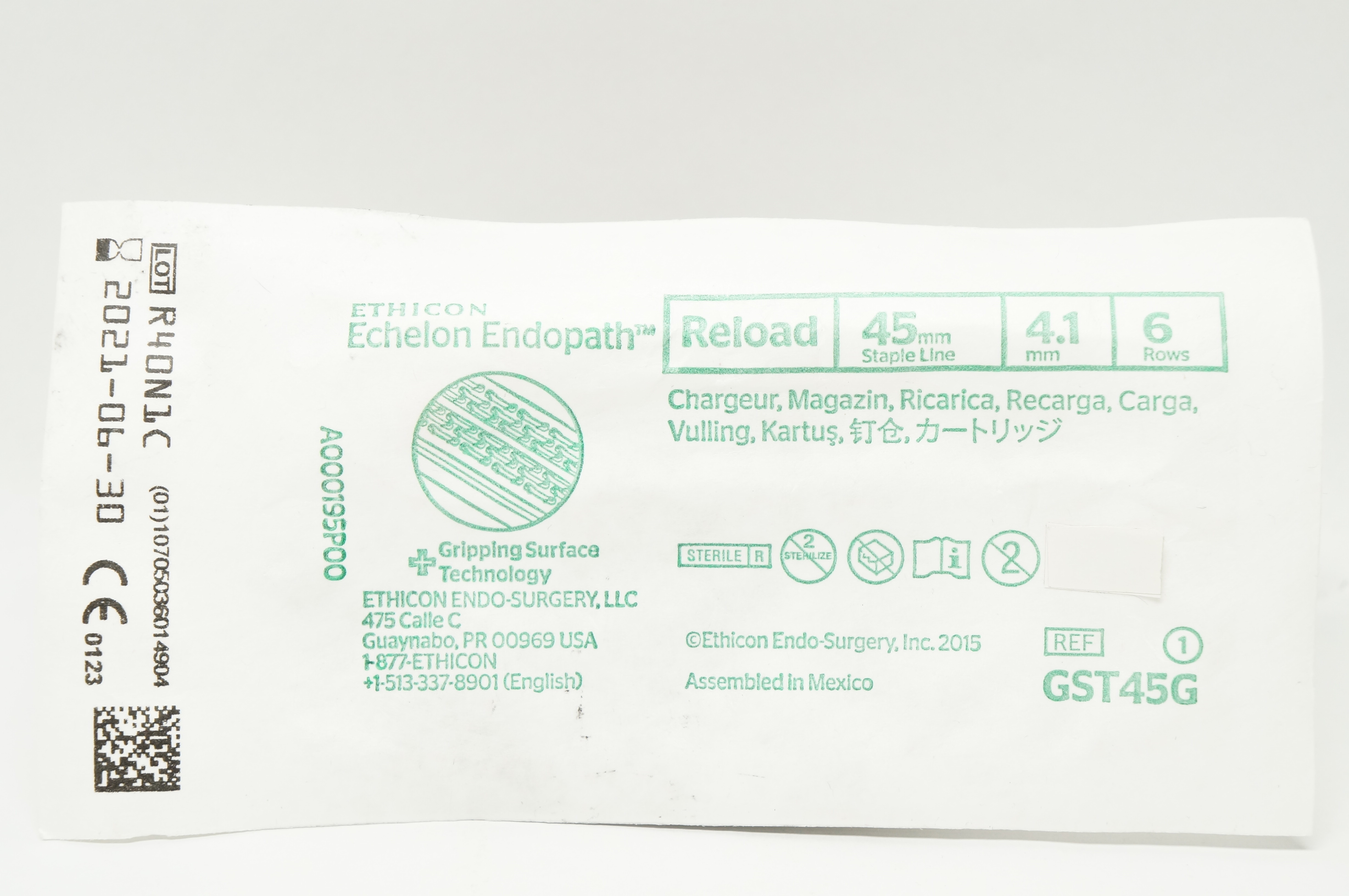 Ethicon GST45G Echelon Endopath Reload 45mm Staple Line 4.1mm 6 Rows (x)
