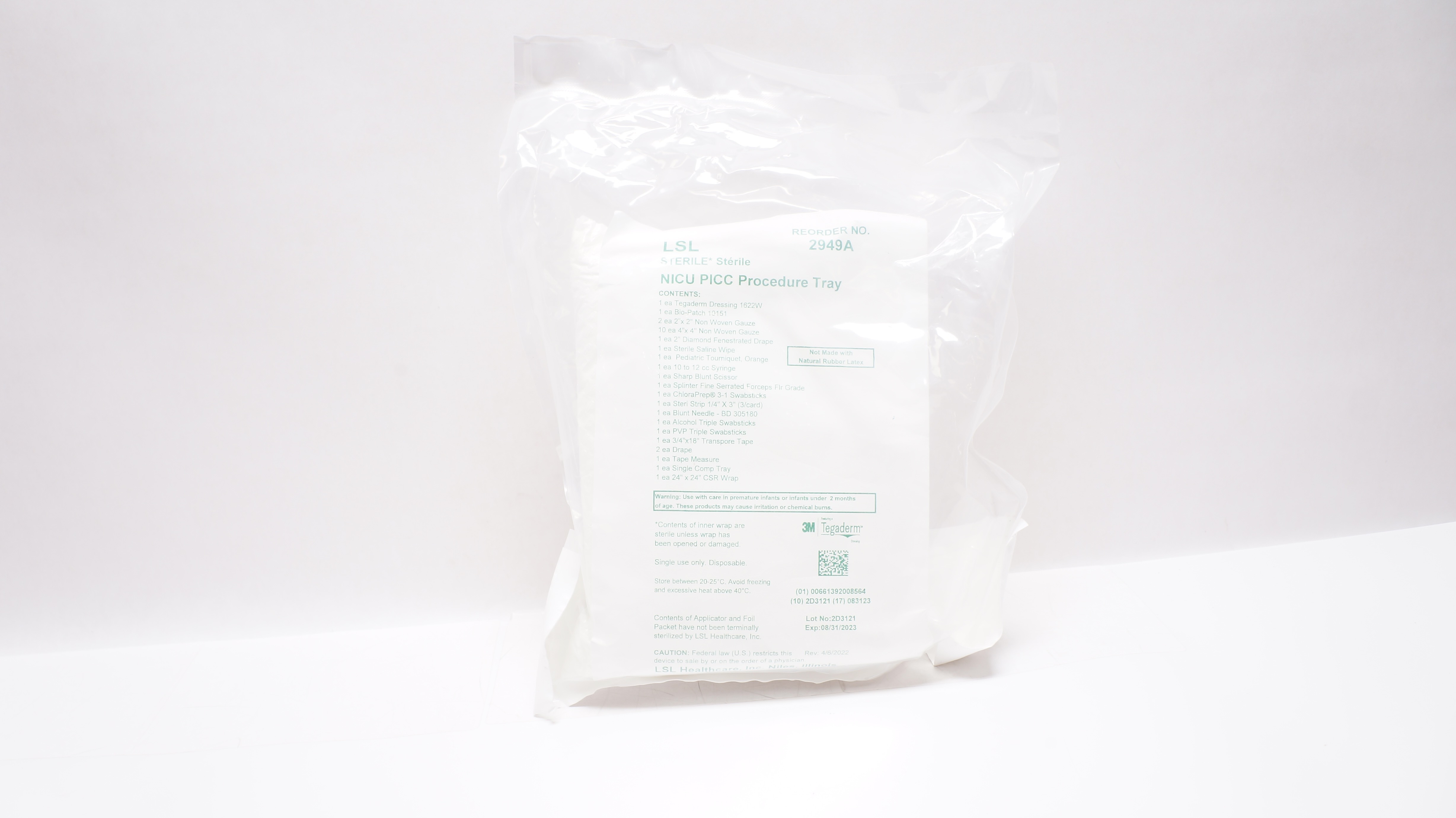 LSL Healthcare 2949A 3M Tegaderm NICU PICC Procedure Tray (x)