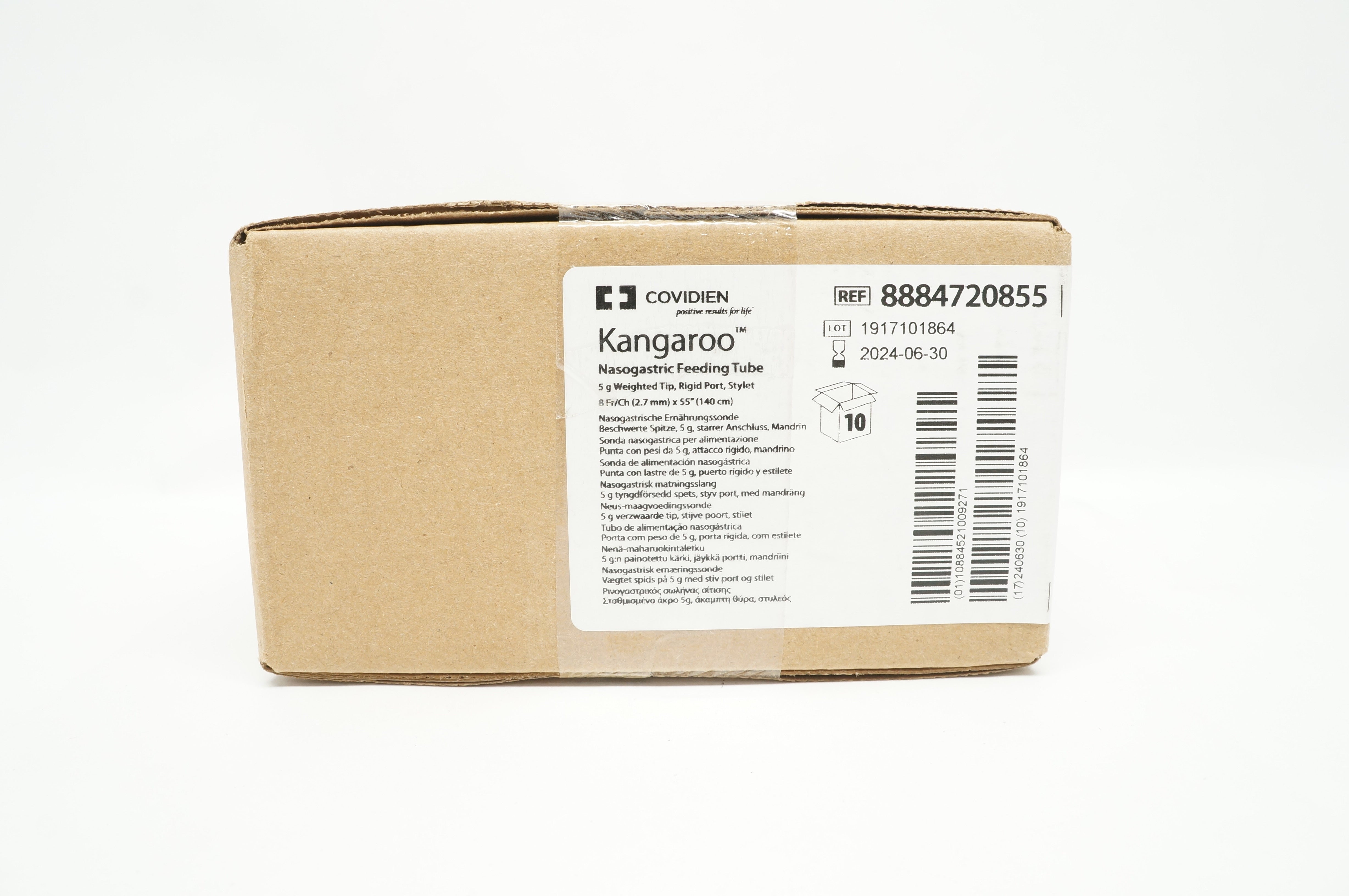 Covidien 8884720855 Kangaroo Nasogastric Feeding Tube 8Fr/Chx55inch - Box of 10