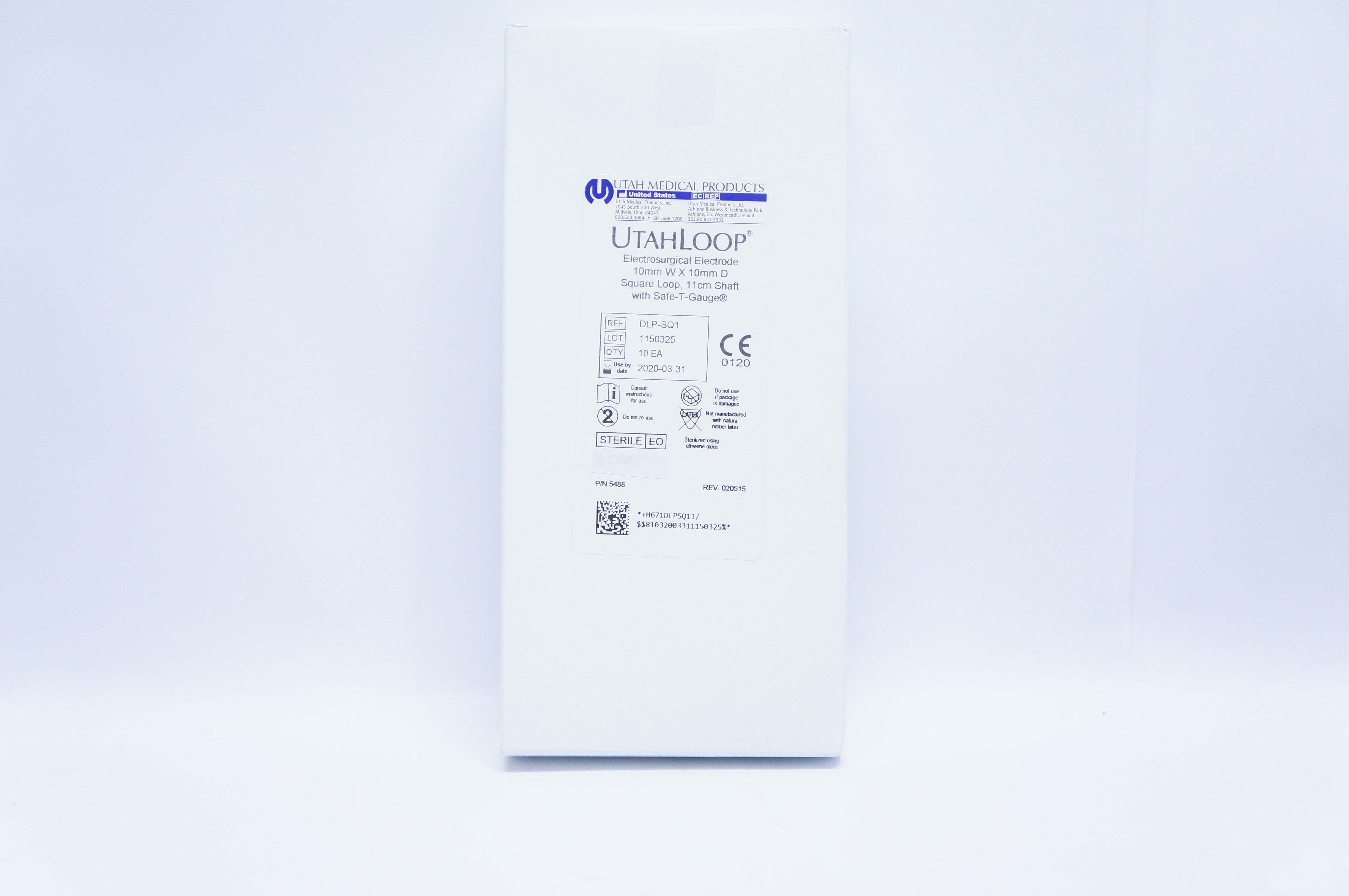 Utah DLP-SQ1 Electrosurgical Electrode 10 x 10mm Square Loop (x) - Box of 10