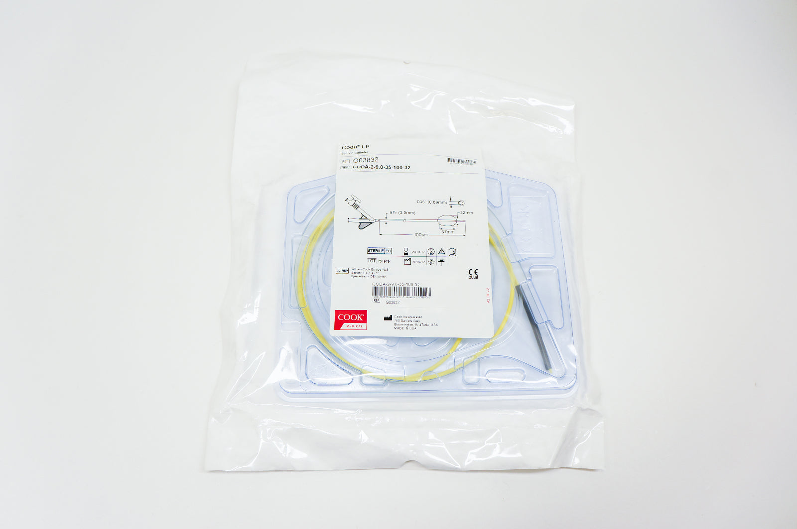 Cook Medical G03832 Coda LP Balloon Cath. 32 mm Diameter 100 cm