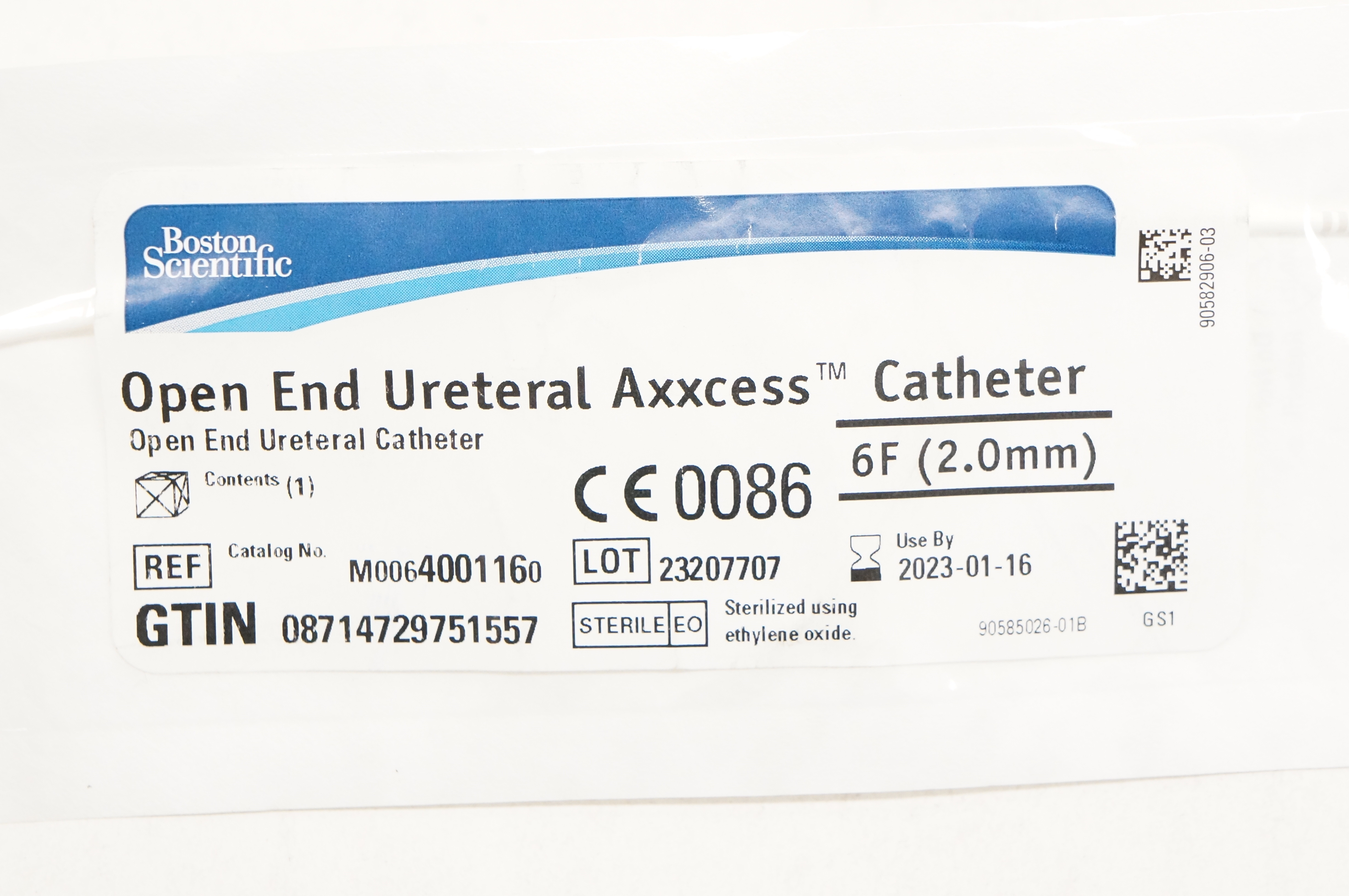 Boston Scientific M0064001160 Open End Ureteral Axxcess Cath. 6F (x)
