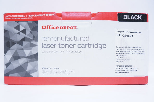 Office Depot HP CE410X Remanufactured Laser Toner Cartridge, Black Negra