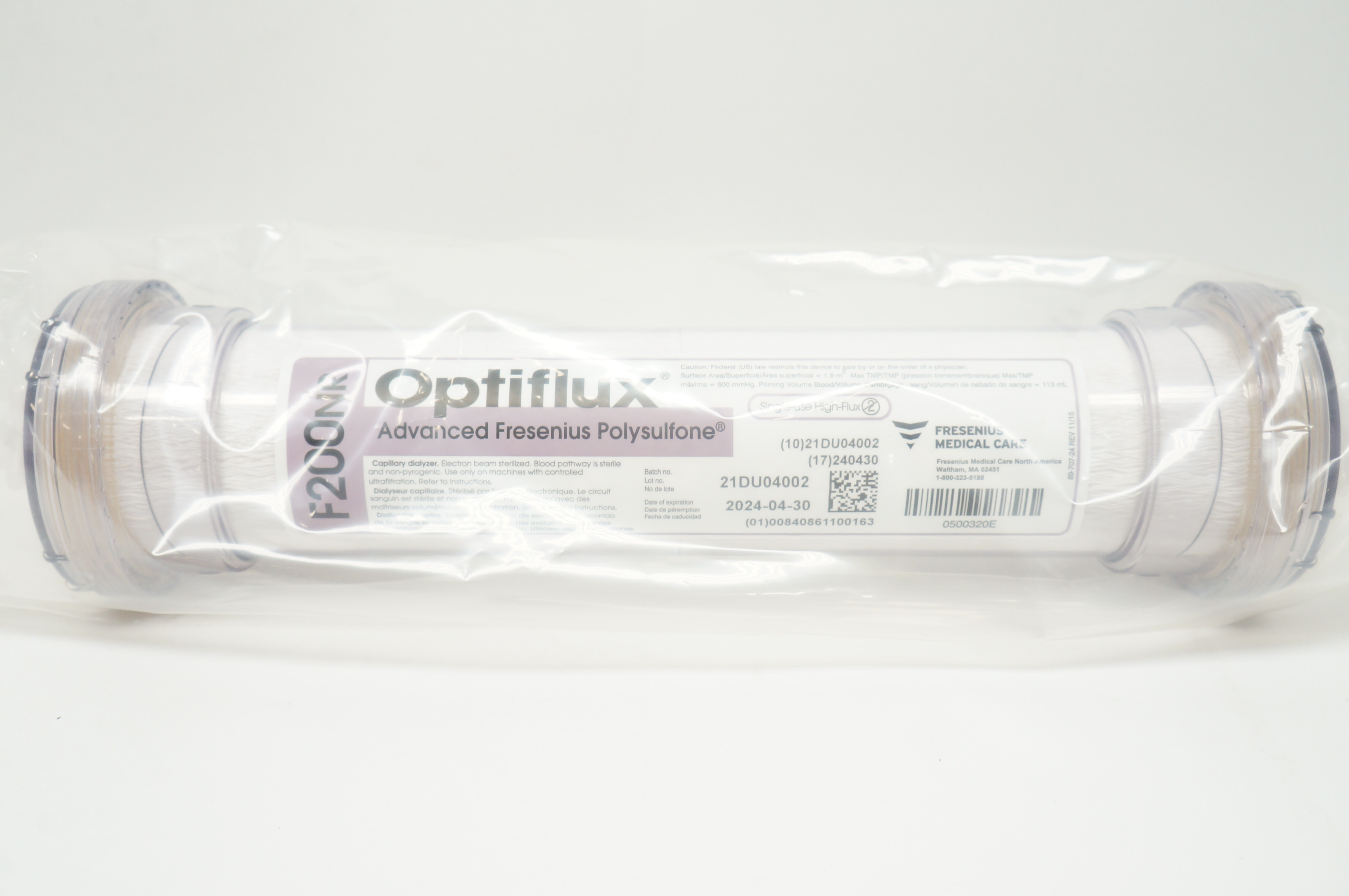 Fresenius Medical Care F200NR Optiflux Advanced Fresenius Polysulfone