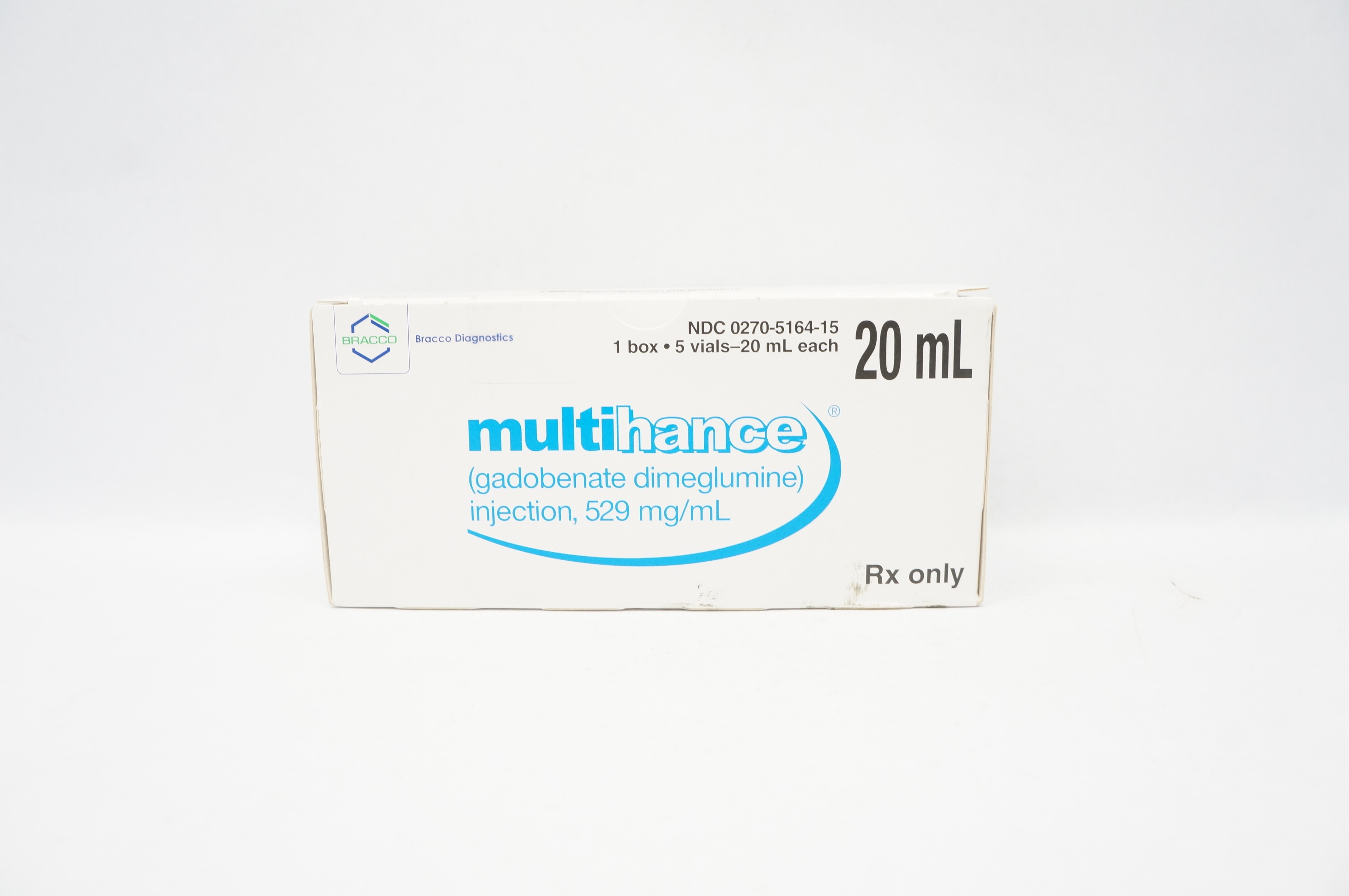 Bracco Diagnostics 0270-5164-15 Multihance 20ml Gadobenate Dimeglumine- Box of 5