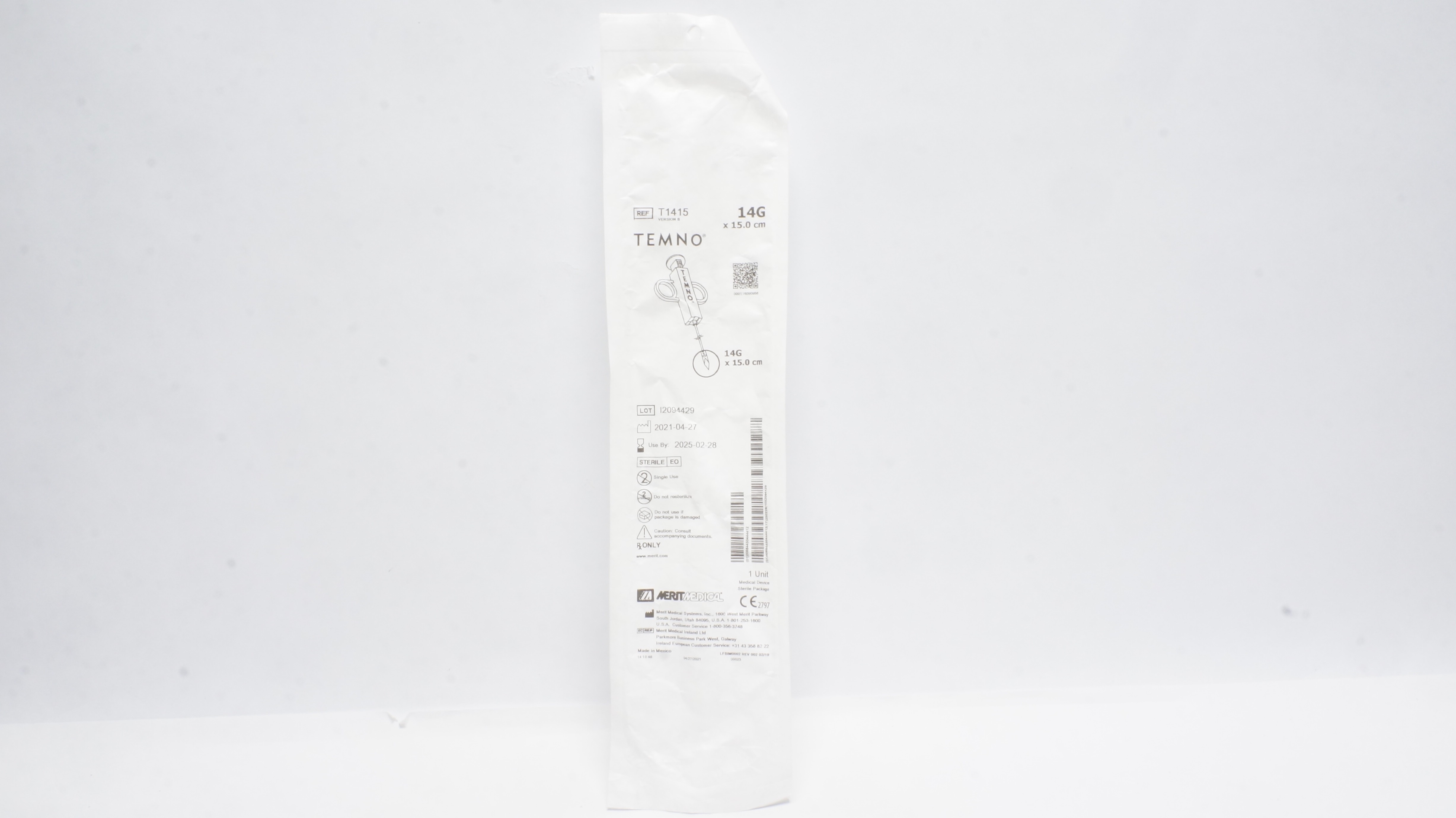 Merit Medical T1415 Temno 14G x 15.0cm (x)