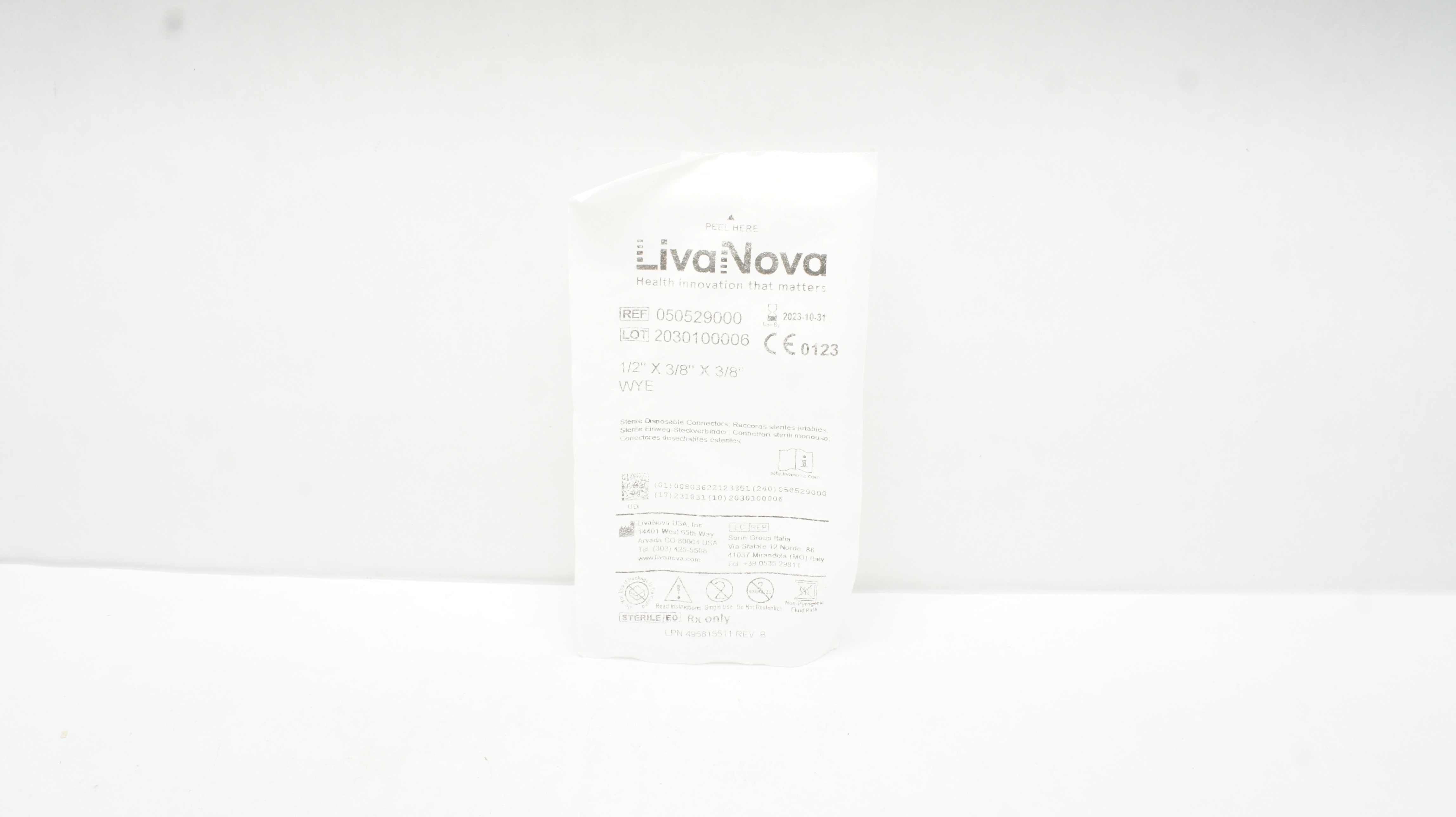 SORIN GROUP 050529000 LivaNova WYE 1/2inch x 3/8inch x 3/8inch (x)