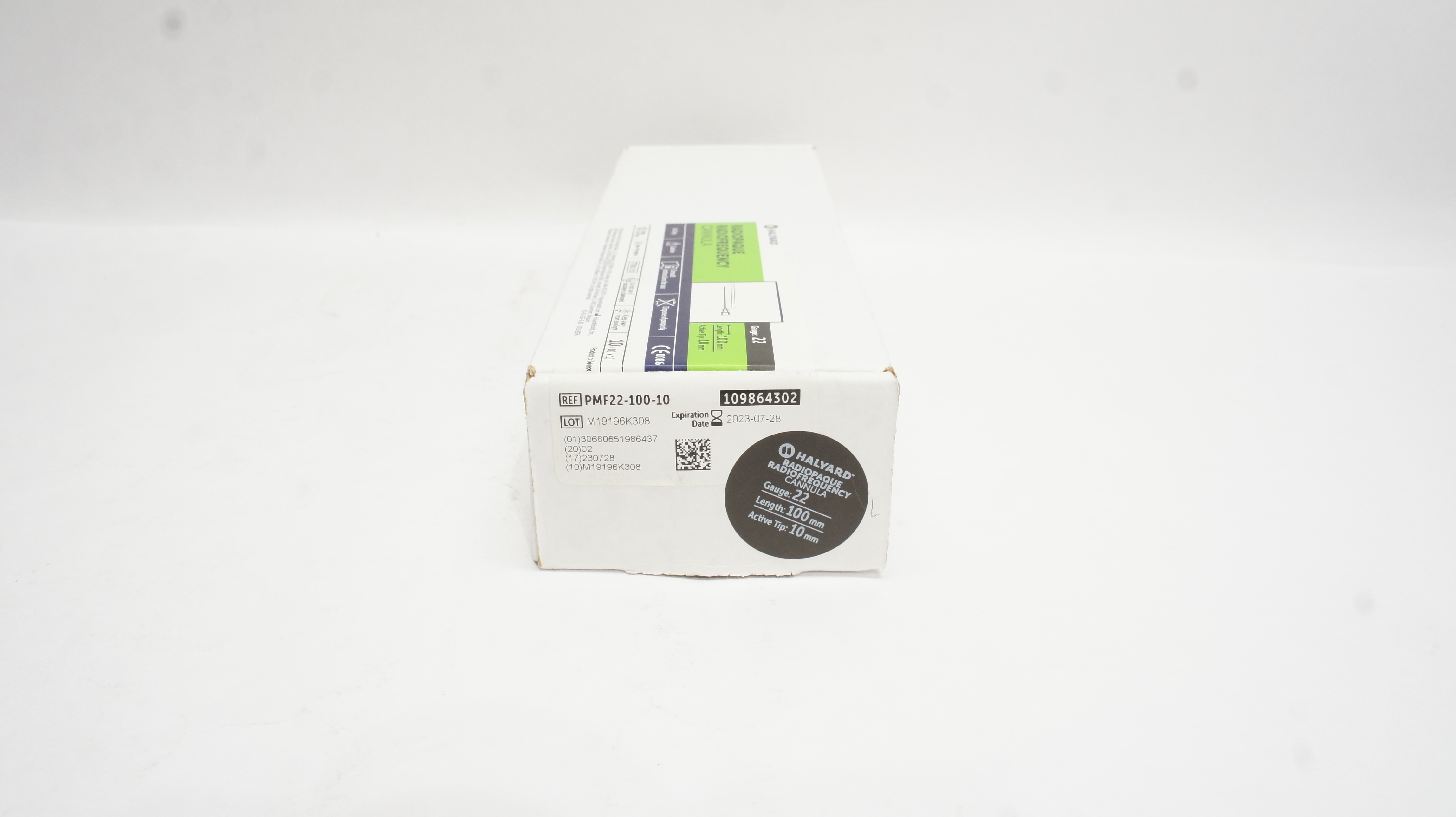 Halyard PMF22-100-10CS Radiopaque Cannula 22G x 100mm x 10mm (x) - Box of 10