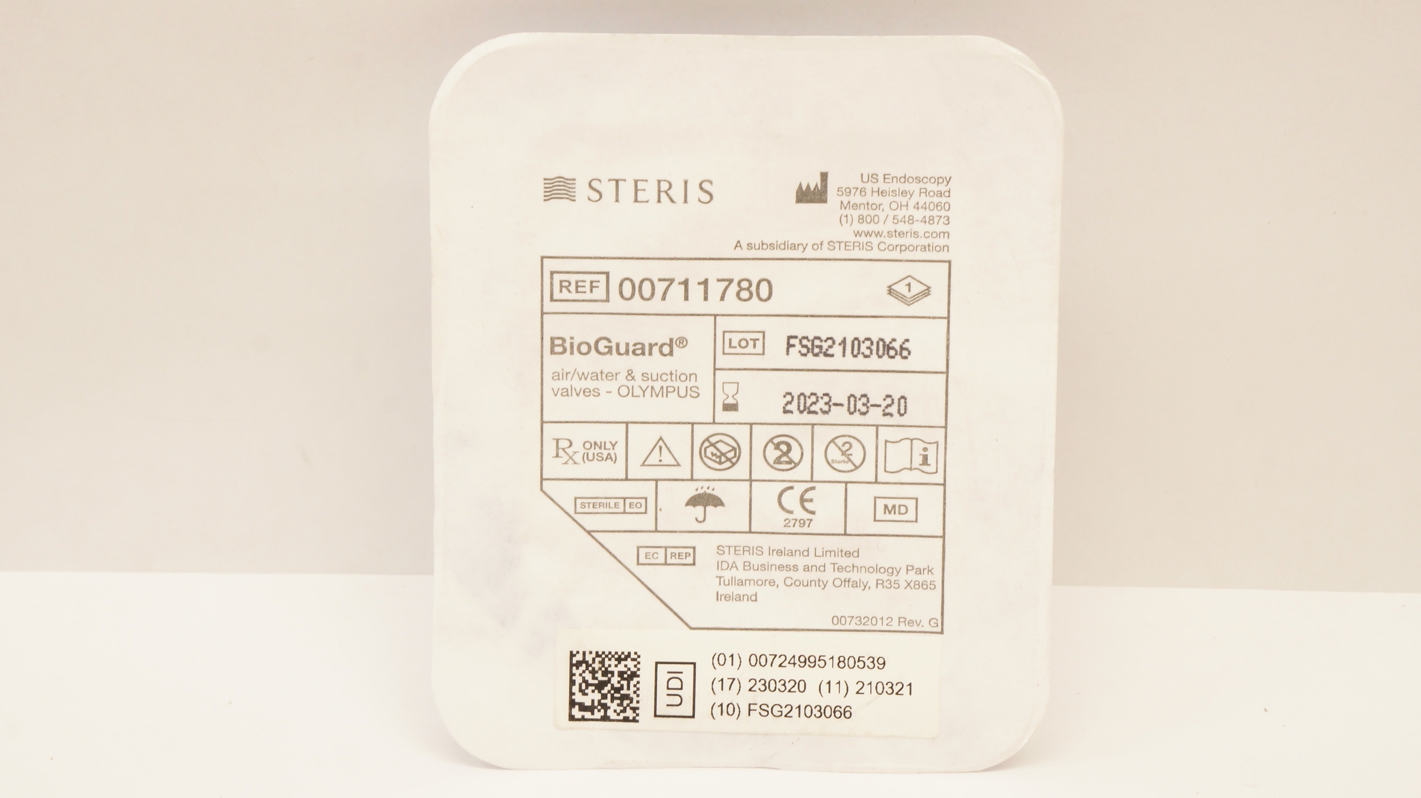 Steris 00711780 BioGuard Air/Water & Suction Valves, Olympus (x)