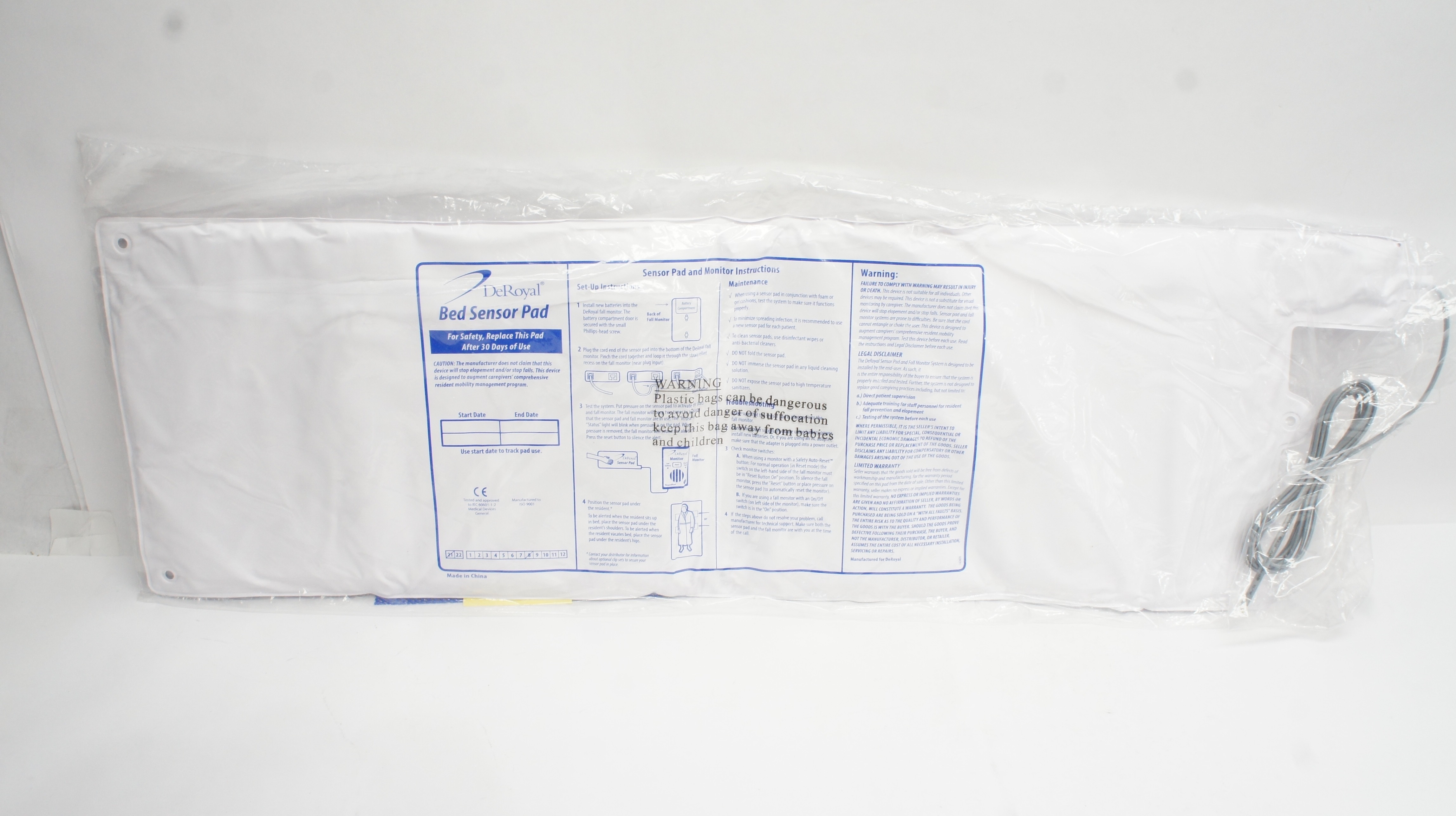 DeRoyal Bed Sensor Pad