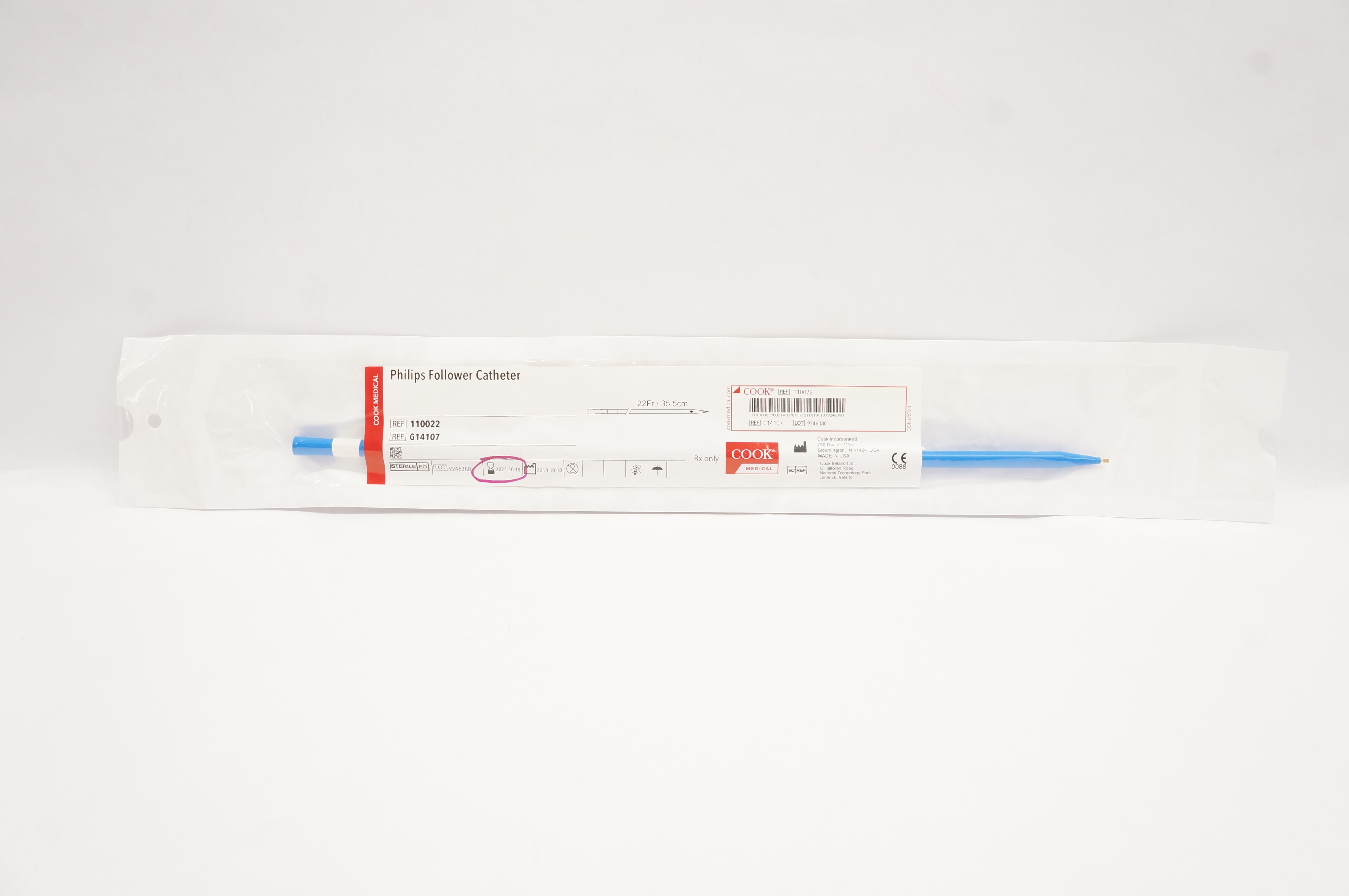 Cook Medical G14107 Philips Follower Catheter 22Fr / 35.5cm (x)