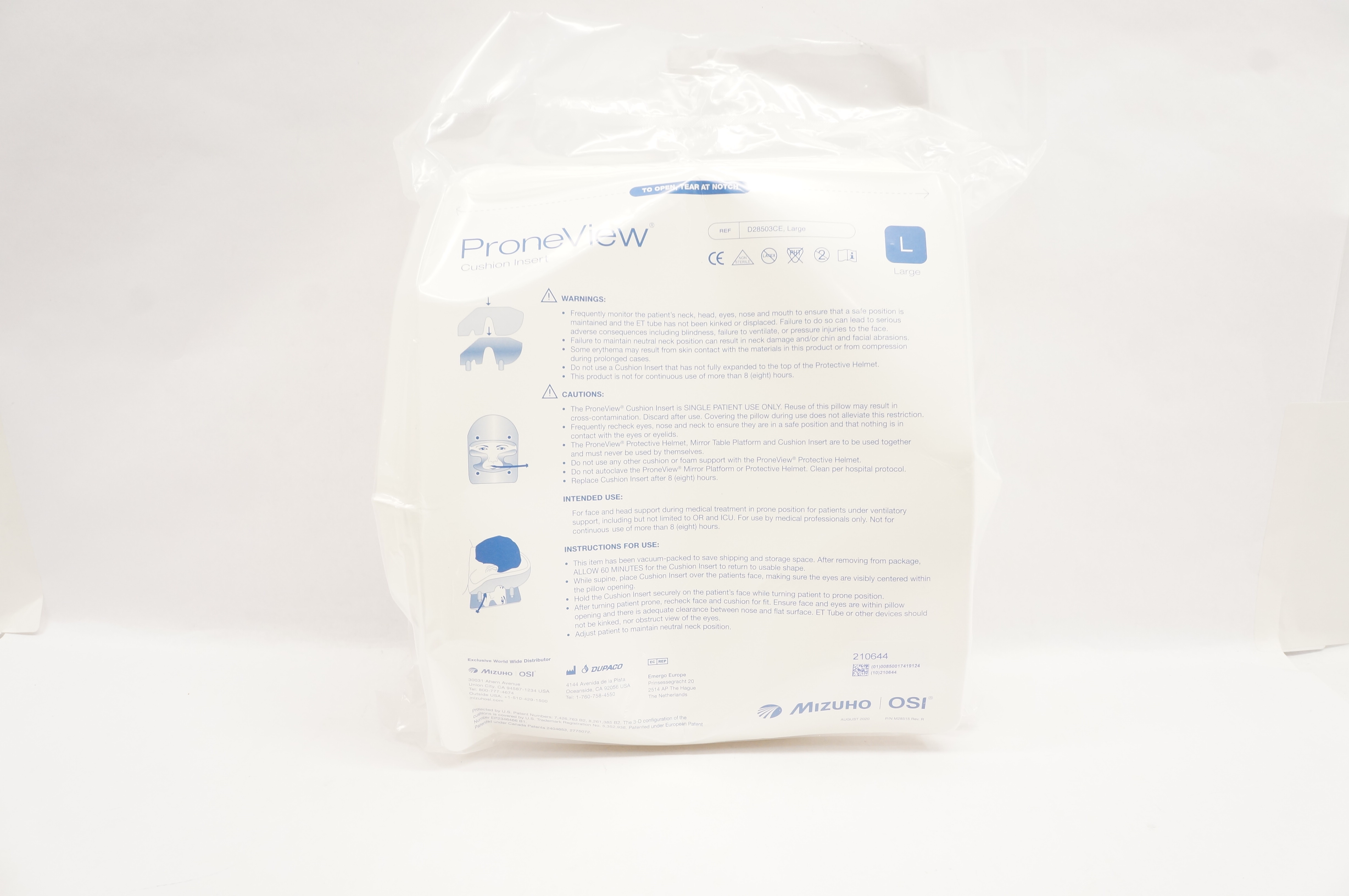 Mizuho OSI D28503CE ProneView Cushion Insert, Large