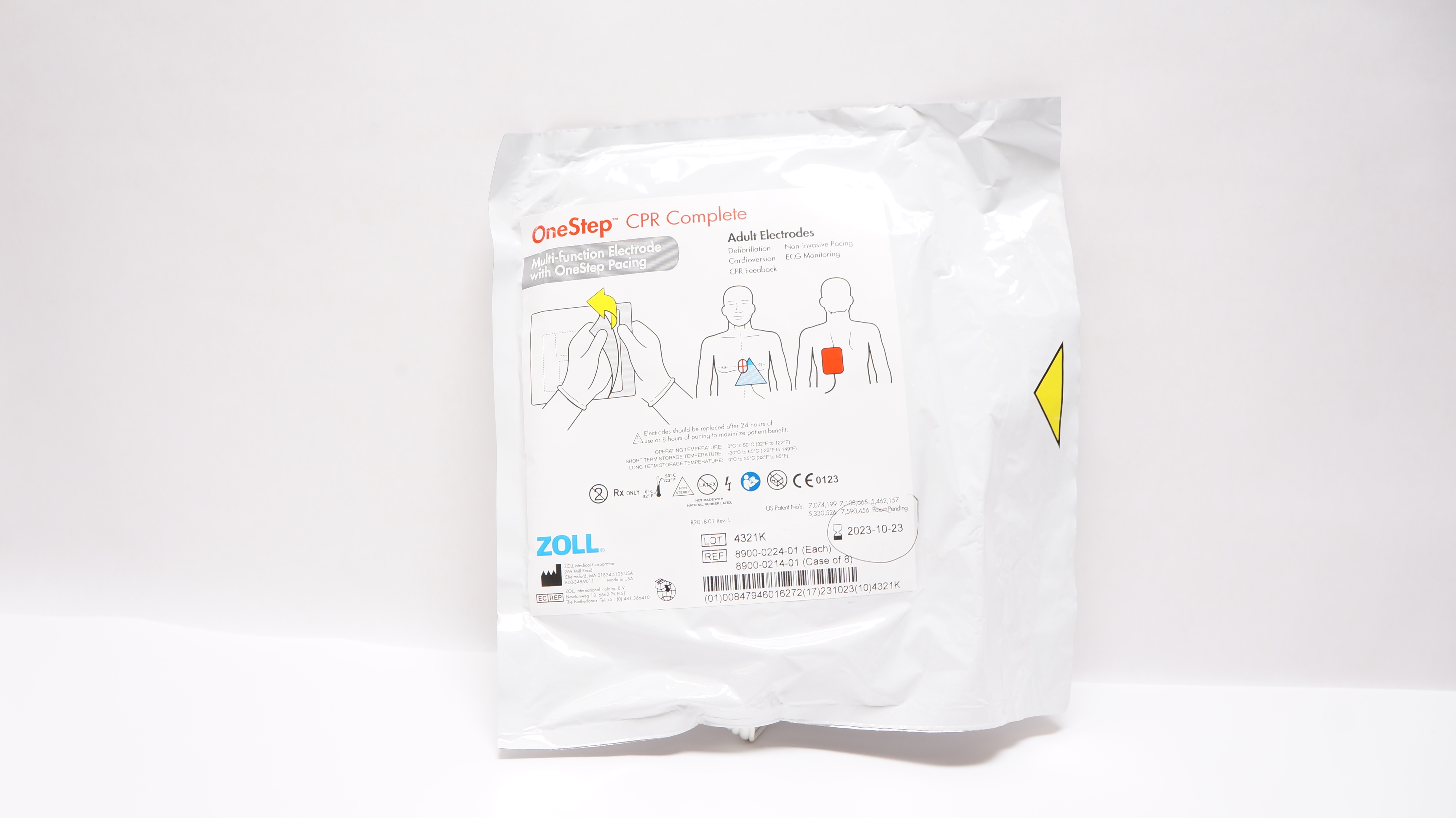 Zoll 8900-0224-01 OneStep CPR Complete Adult Multi-Function Electrodes (x)