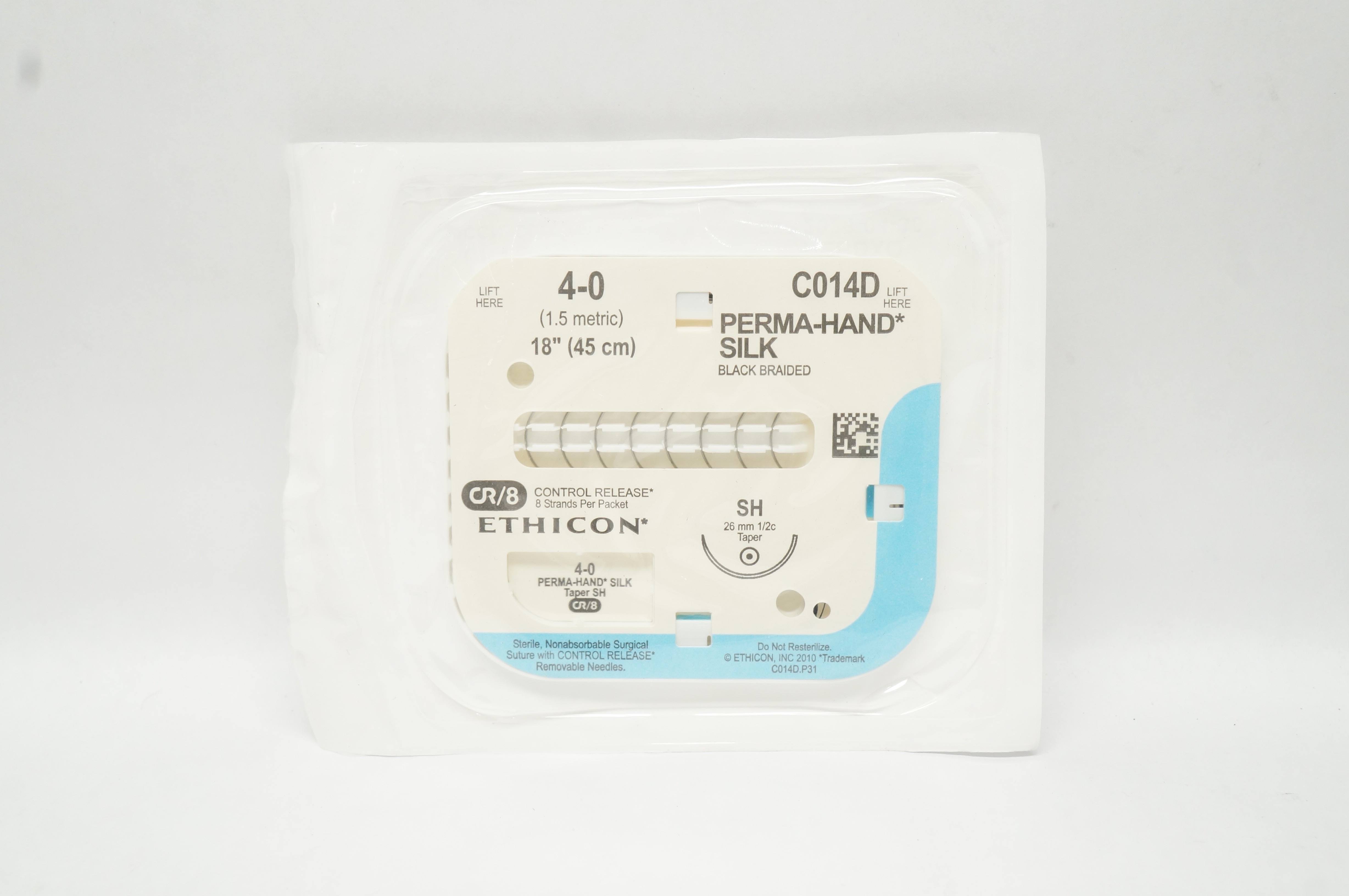 Ethicon C014D 4-0 PERMA-HAND SILK SH 26mm 1/2c Taper 18inch