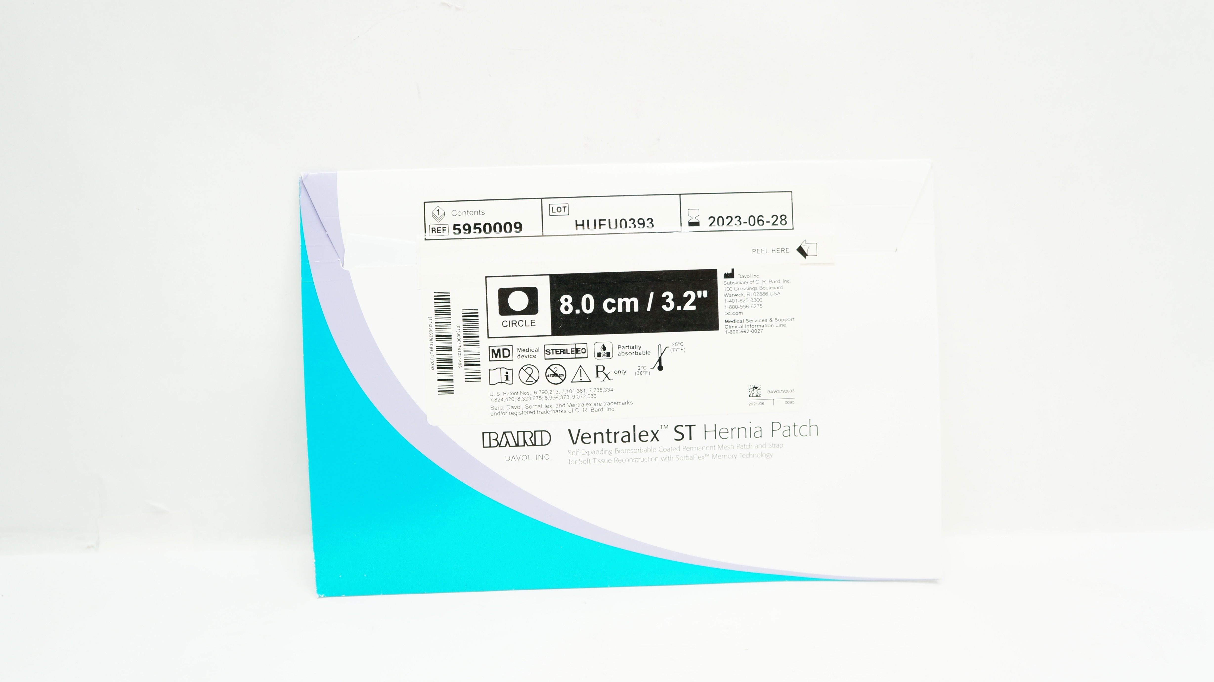 Bard 5950009 Davol Ventralex ST Hernia Patch Large Circle With Strap 3.2inch (x)