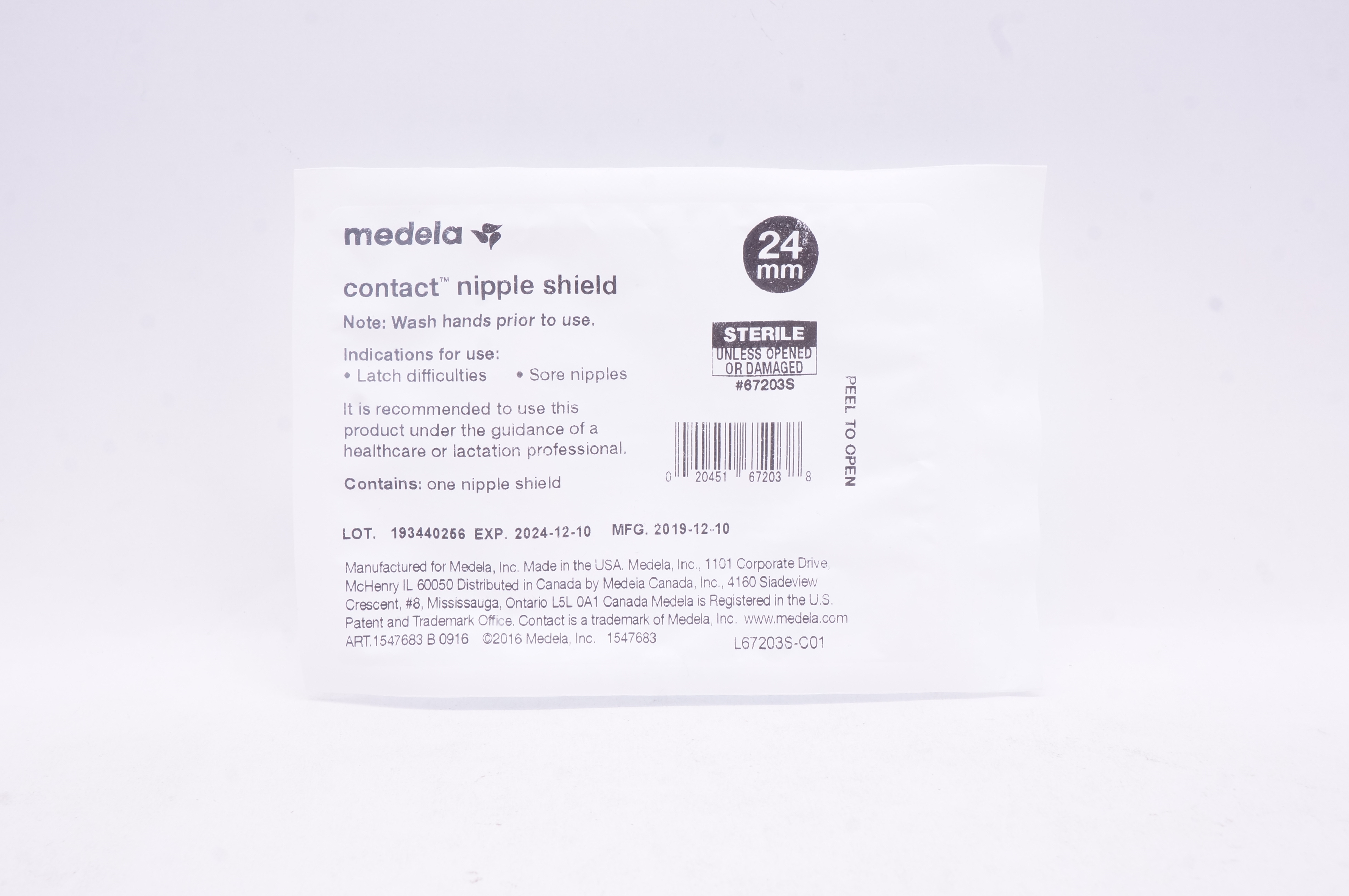 Medela 67203S Contact Nipple Shield 24mm