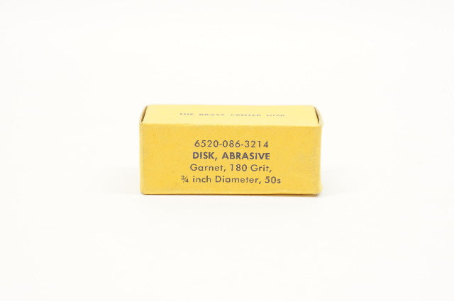 Moore Abrasive Disk Garnet, 180 Grit, 3/4inch Diameter - Box of 50