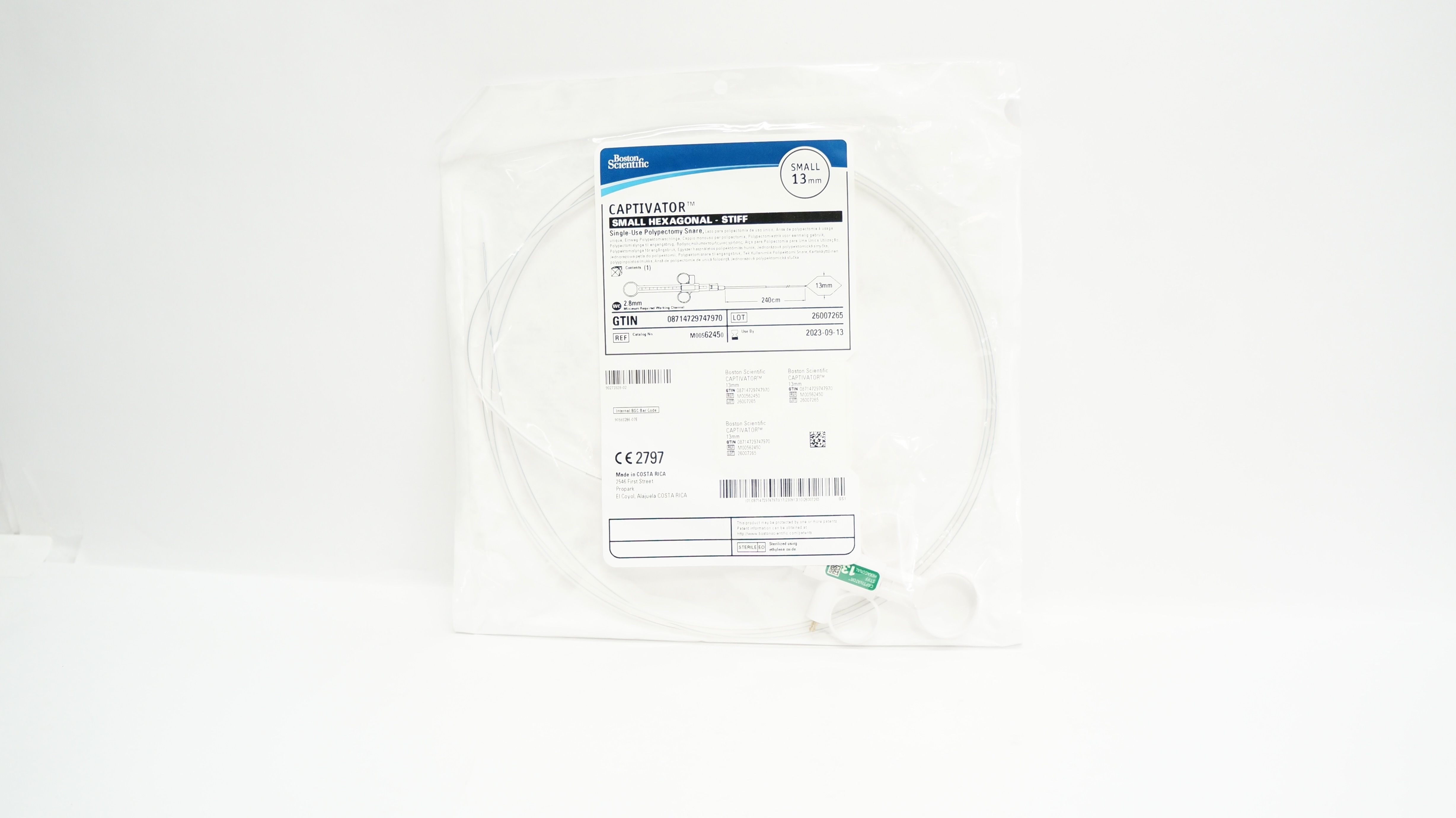 Boston Scientific 6245 Captivator Single-Use Polypectomy Snare Small 13mm